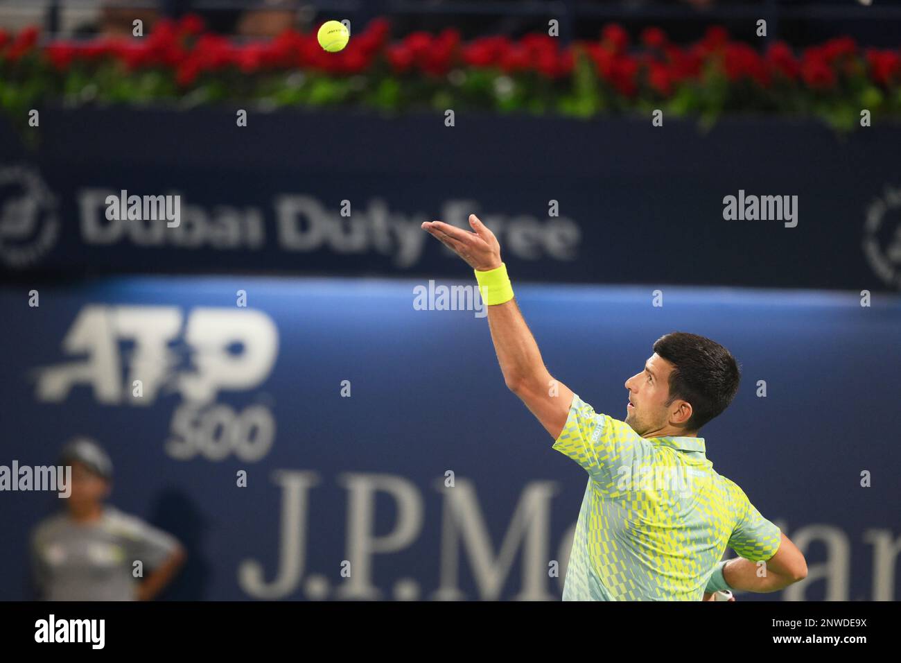 DUBAI, UAE, 28th February 2023. Action from the 1st round match of the