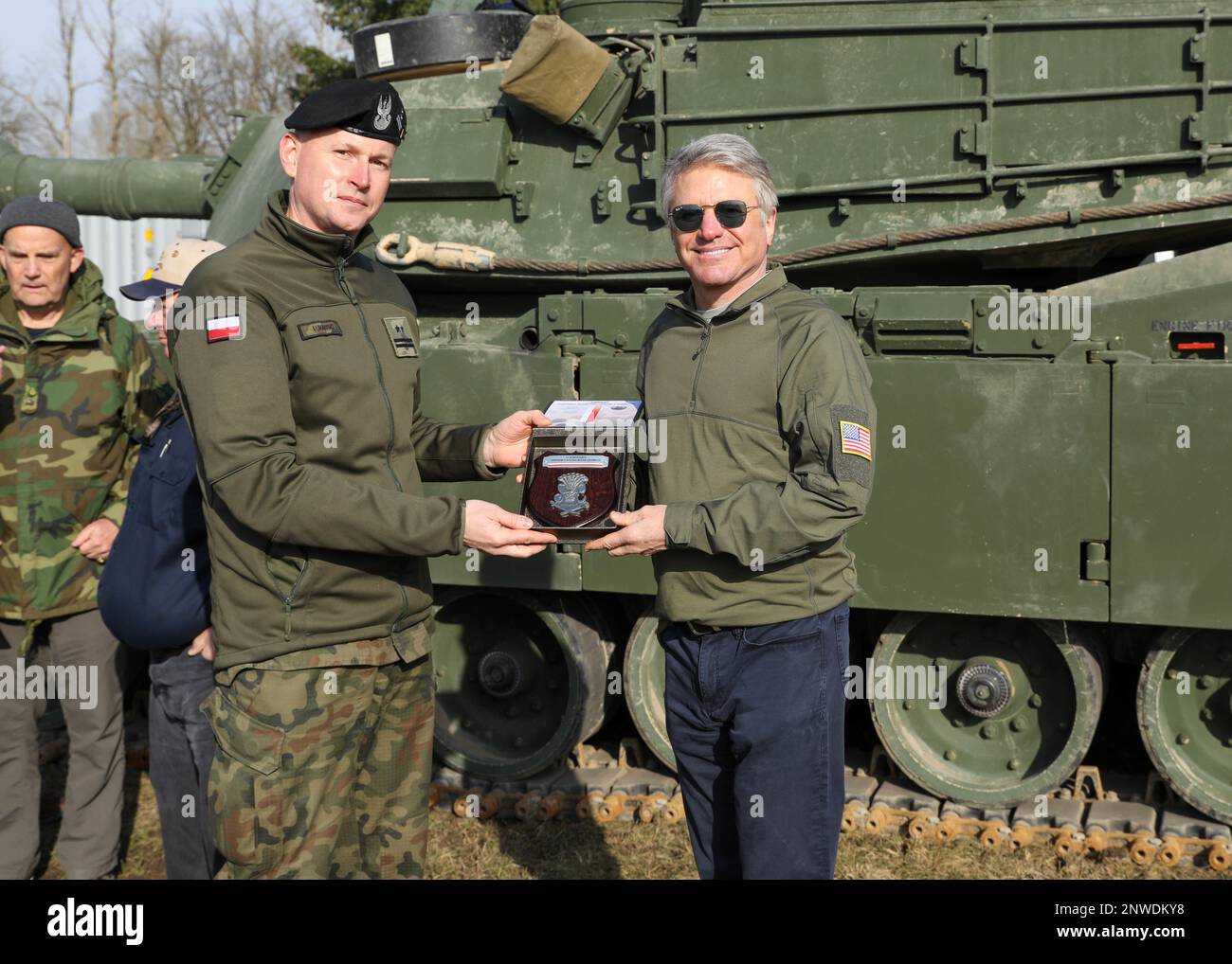 Polish Col. Maciej Lukarski, battalion commander of the Land Forces ...