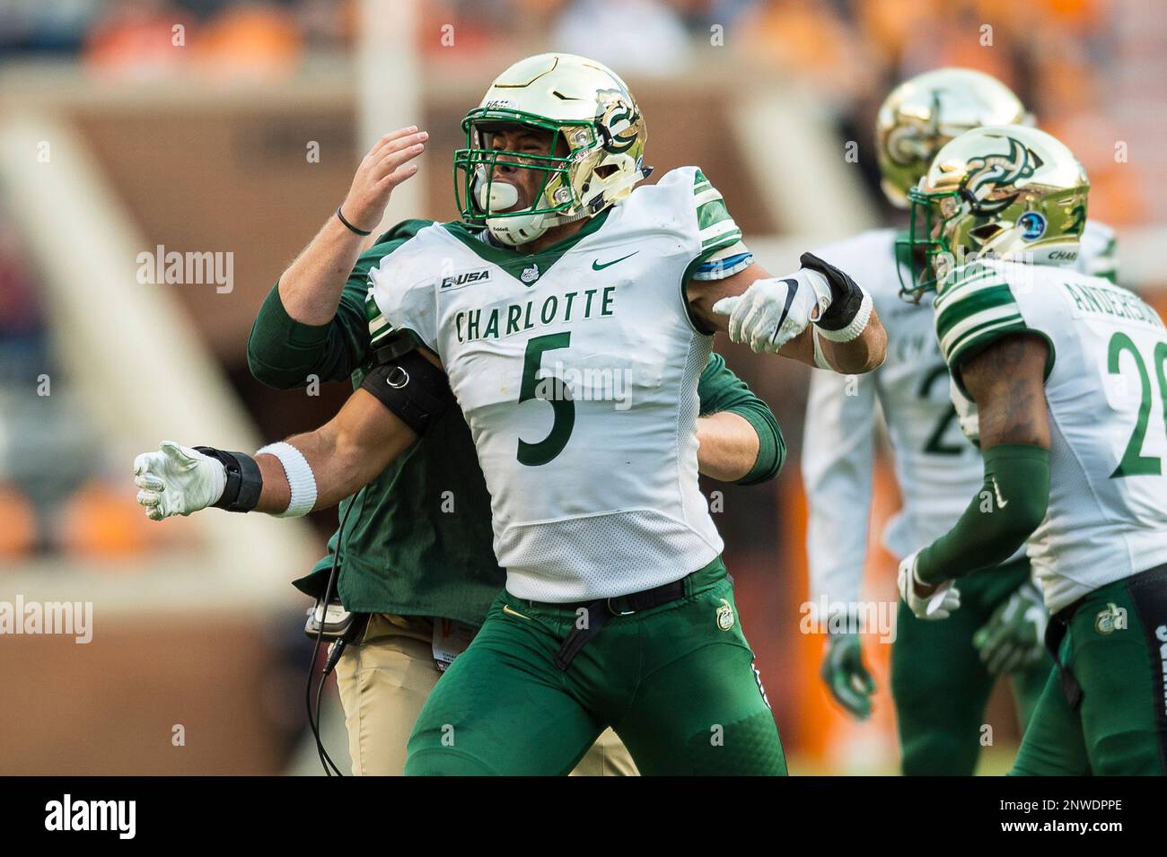 KNOXVILLE, TN NOVEMBER 03 Charlotte 49ers defensive end Alex