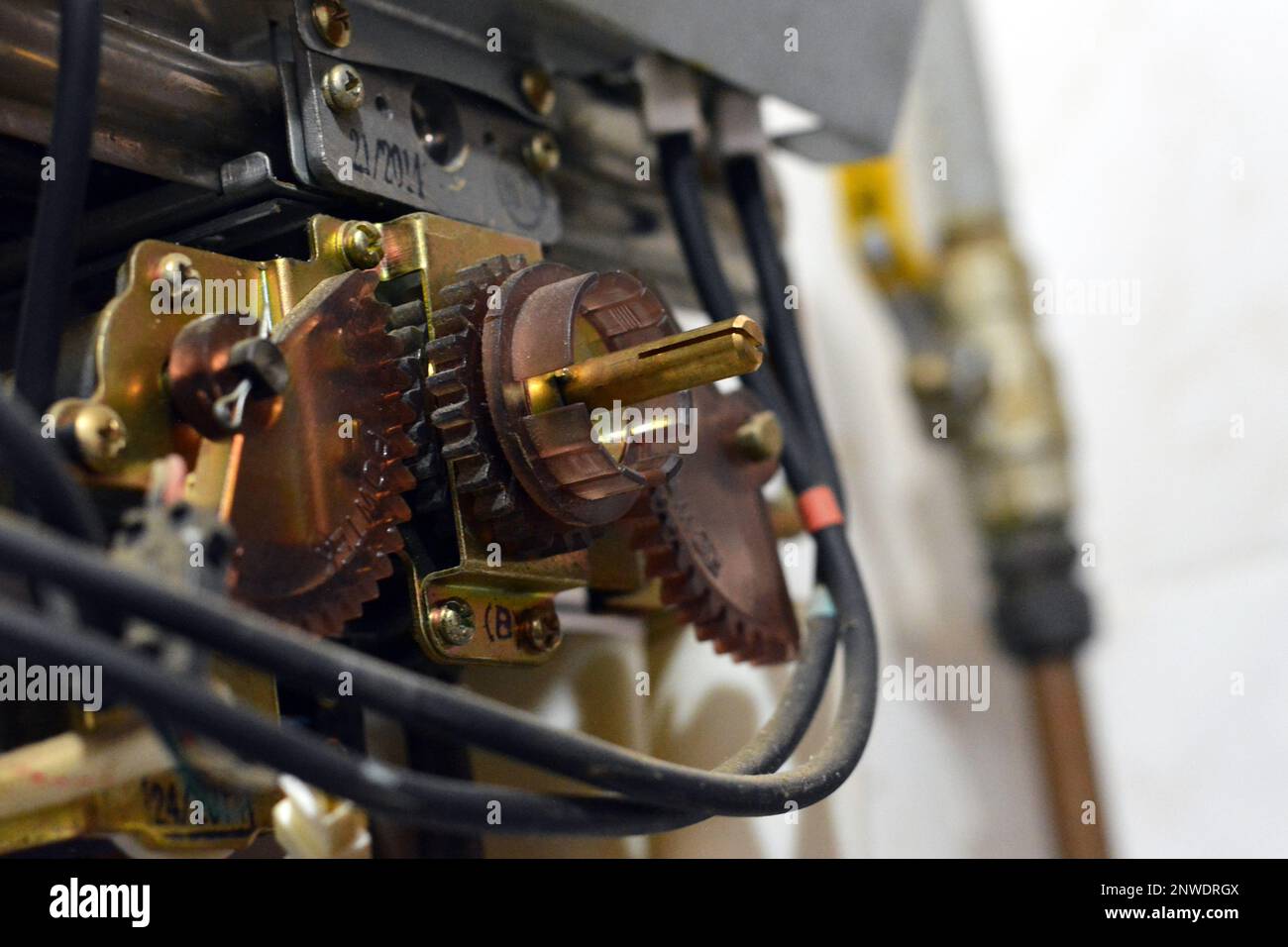 Cairo, Egypt, February 25 2023 A gas water heater is a tank that heats