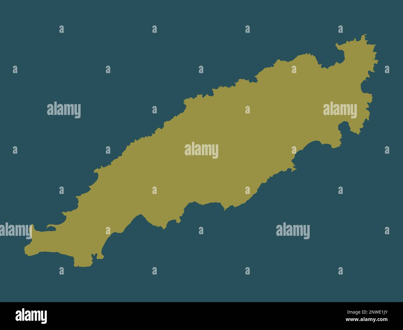 Tobago, region of Trinidad and Tobago. Solid color shape Stock Photo