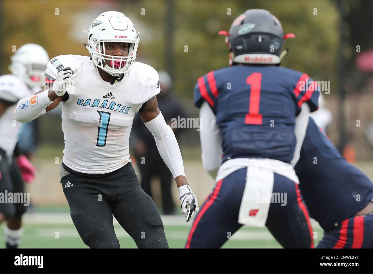 Canarsie's Adisa Isaac 1 in action against Erasmus Hall during a high