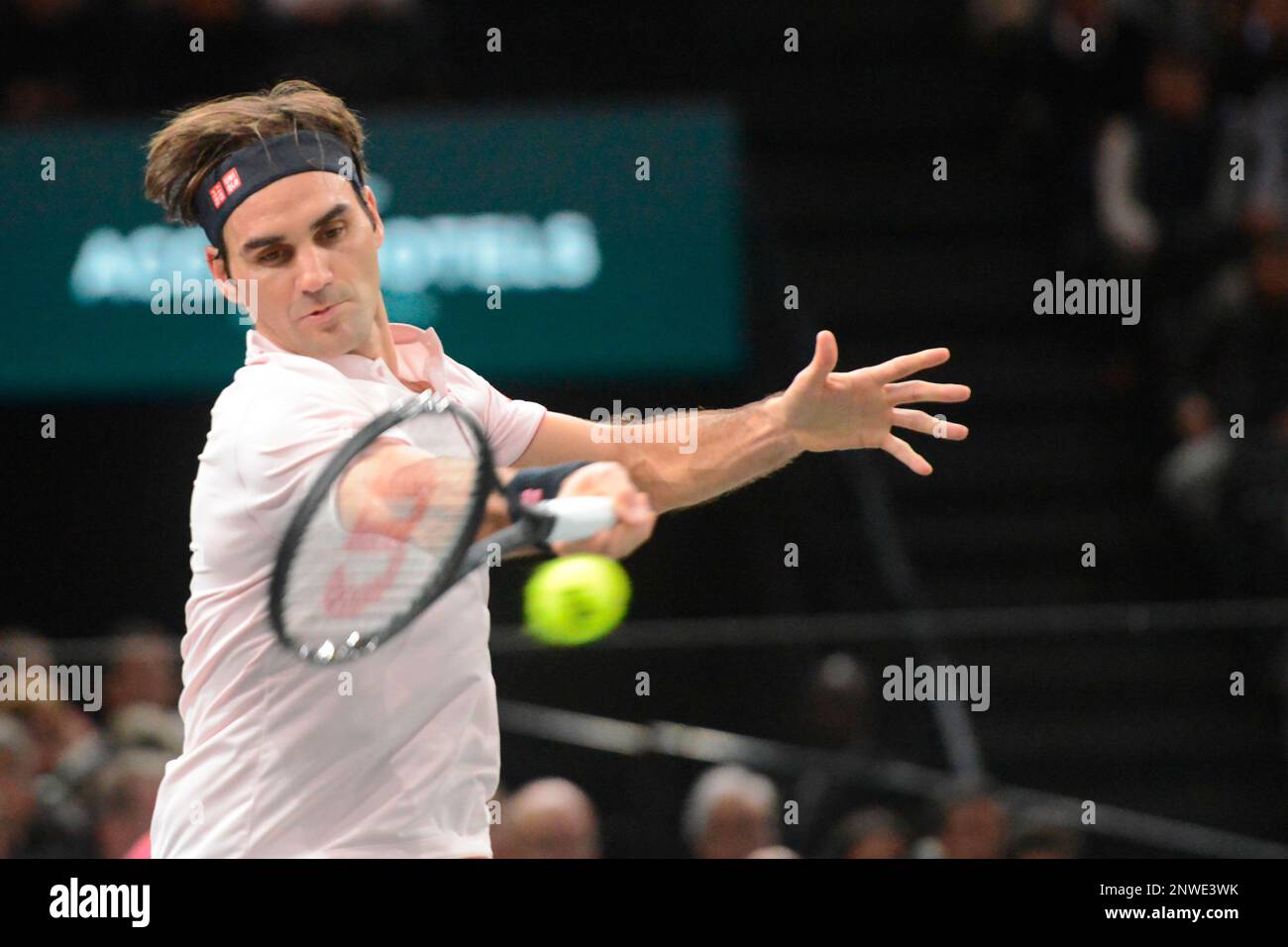 November 1, 2018 - Paris, France - ROGER FEDERER of Switzerland in his  third round match in the Rolex Paris Masters tennis tournament in Paris  France. (Credit Image: © Christopher Levy/ZUMA Wire) (