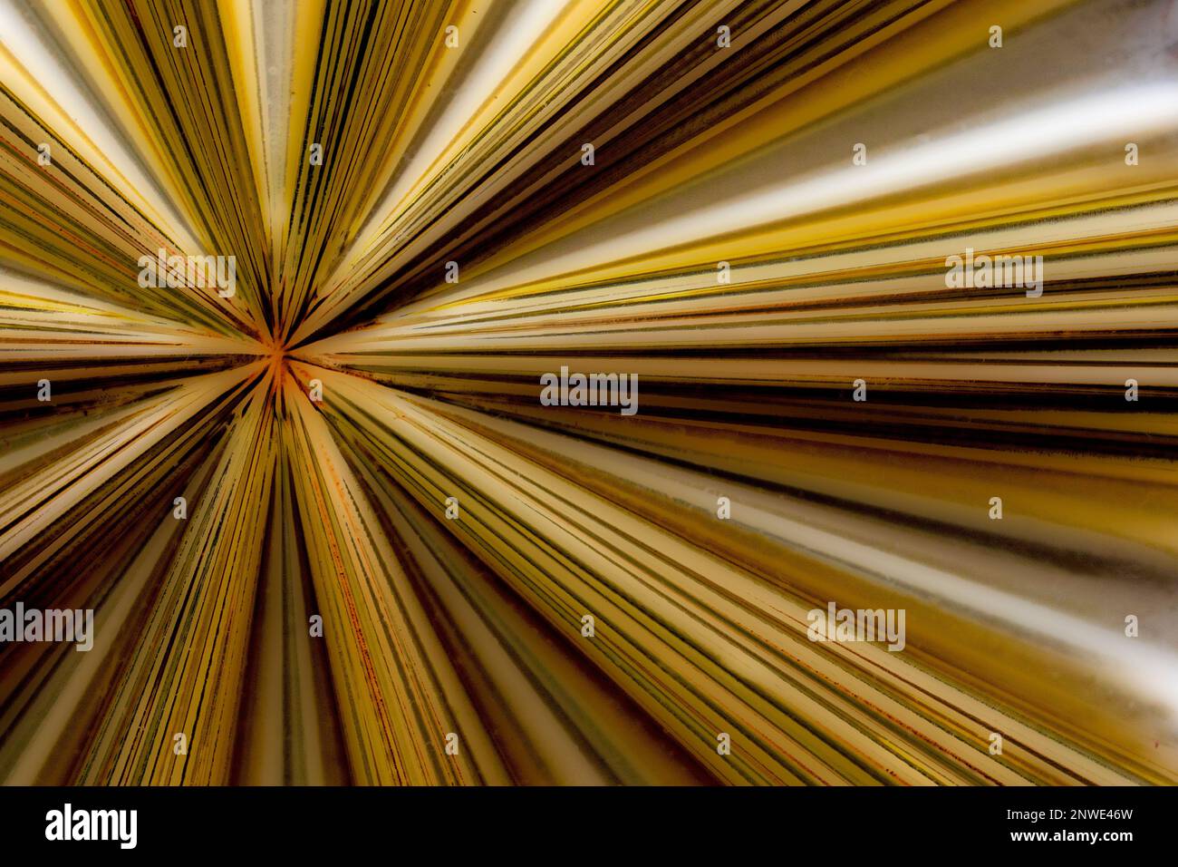 blurred abstract golden shiny background of uneven surface, horizontal Stock Photo
