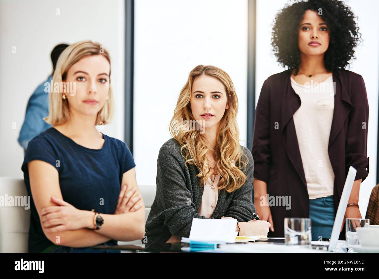 Serious about our work ethic. Portrait of a group of young ...