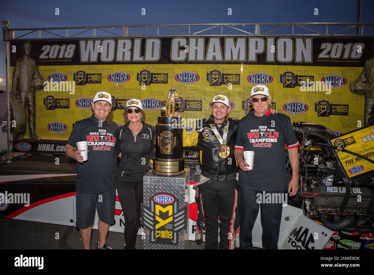 LAS VEGAS, NV - OCTOBER 28: Steve Torrence (2 TF) Capco NHRA Top Fuel ...