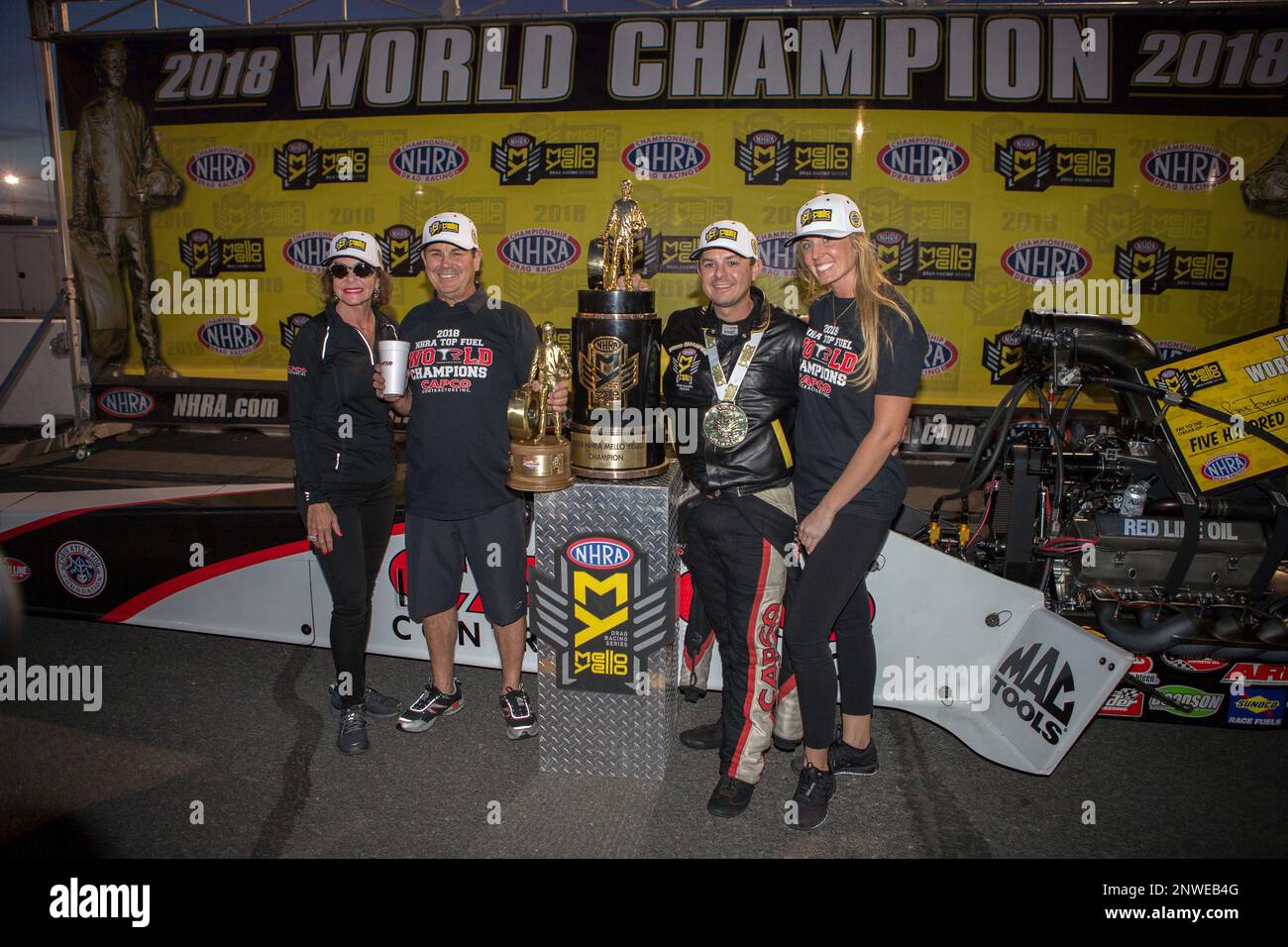 LAS VEGAS, NV - OCTOBER 28: Steve Torrence (2 TF) Capco NHRA Top Fuel ...