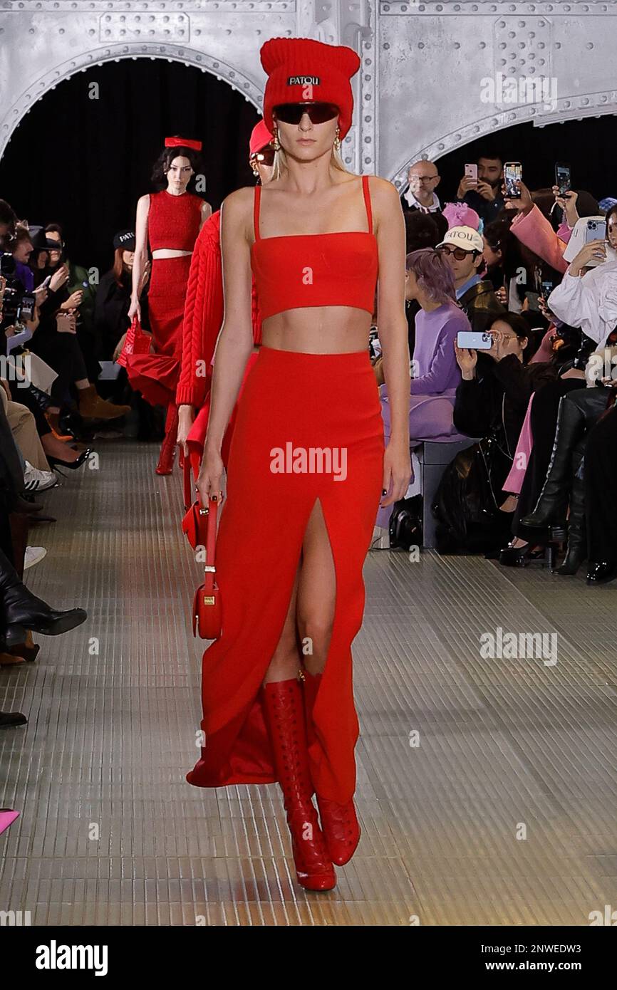 Paris, France. 27th Feb, 2023. Models on the runway at the Patou