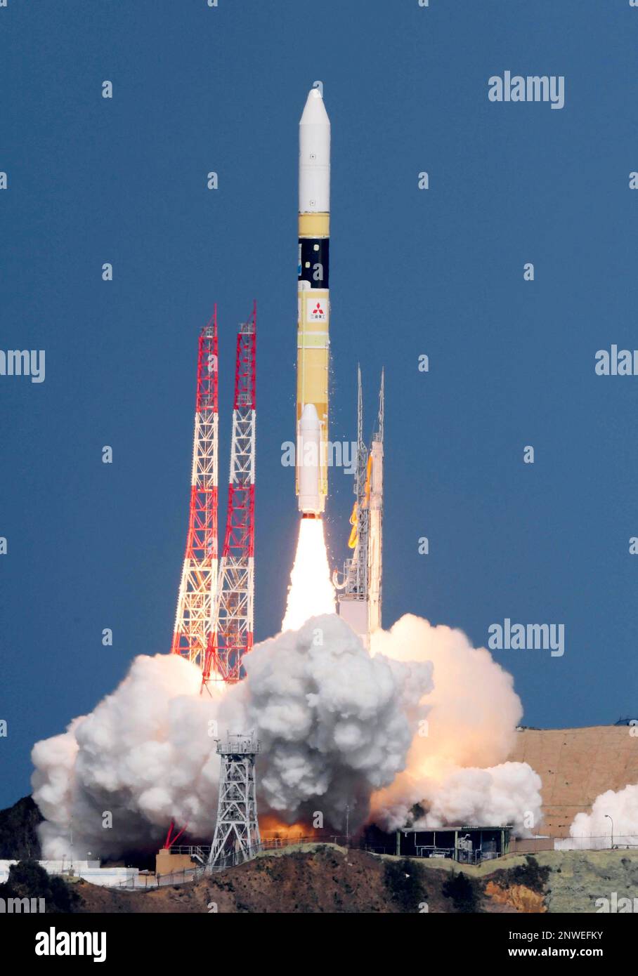 Japan's rocket H-2A is launched, carrying aboard a green gas observing ...