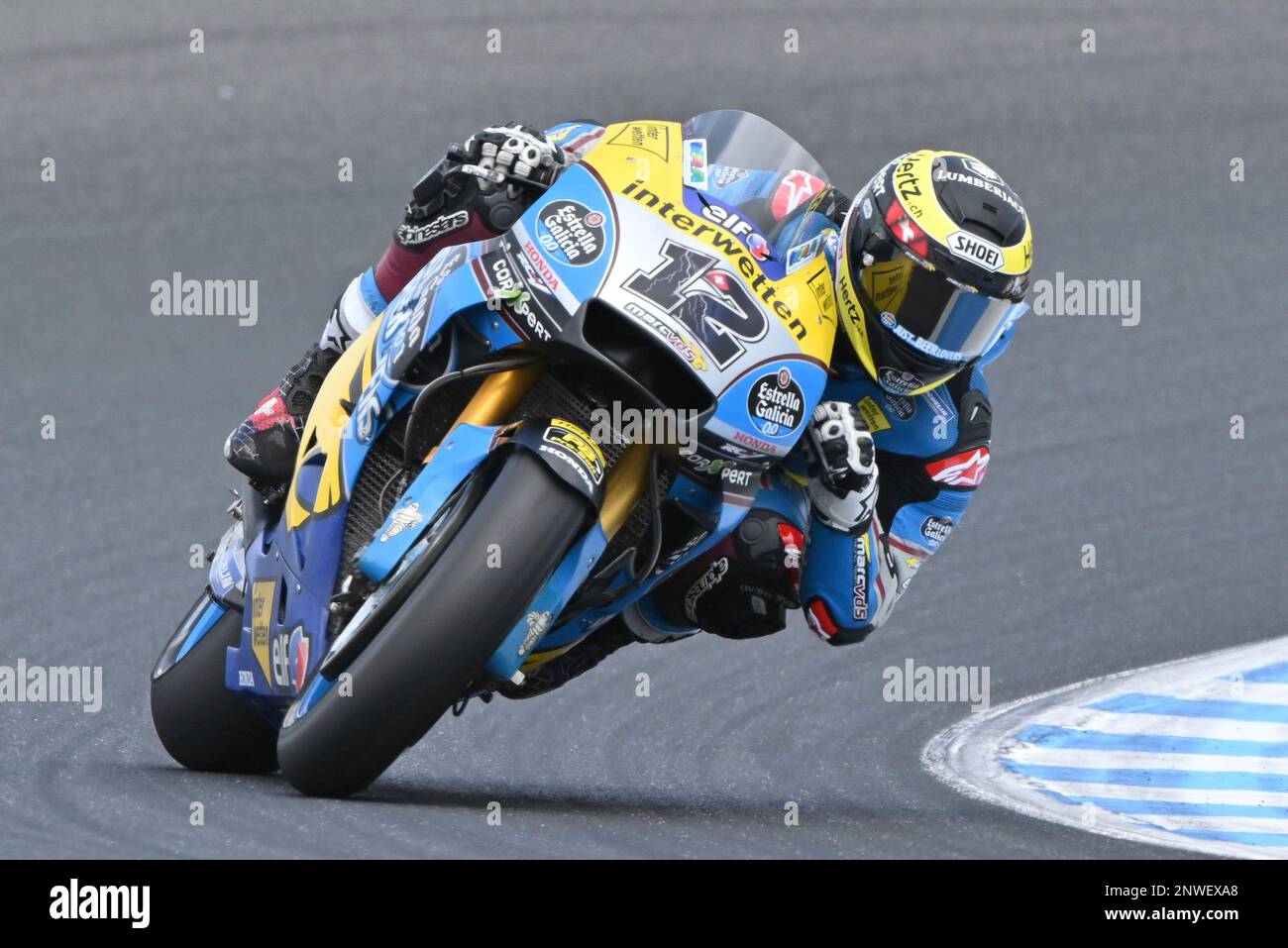 October 27, 2018: Thomas Luthi (SWI) on the No.12 Honda from Eg 0,0 Marc Vds  during practice session three at the 2018 MotoGP of Australia at Phillip  Island Grand Prix Circuit, Victoria,