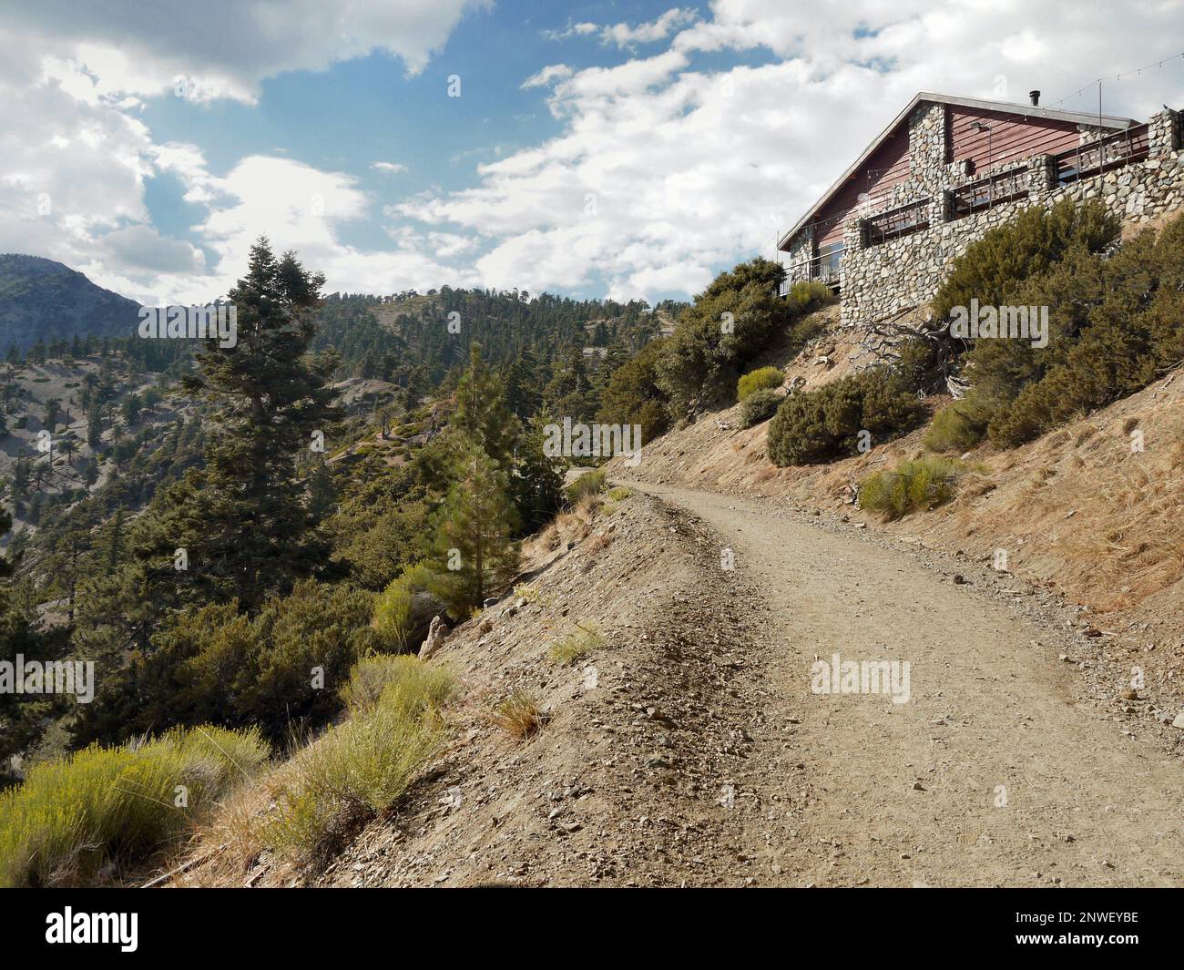 Mount San Antonio, California, USA July 31 2017 path up to the Top