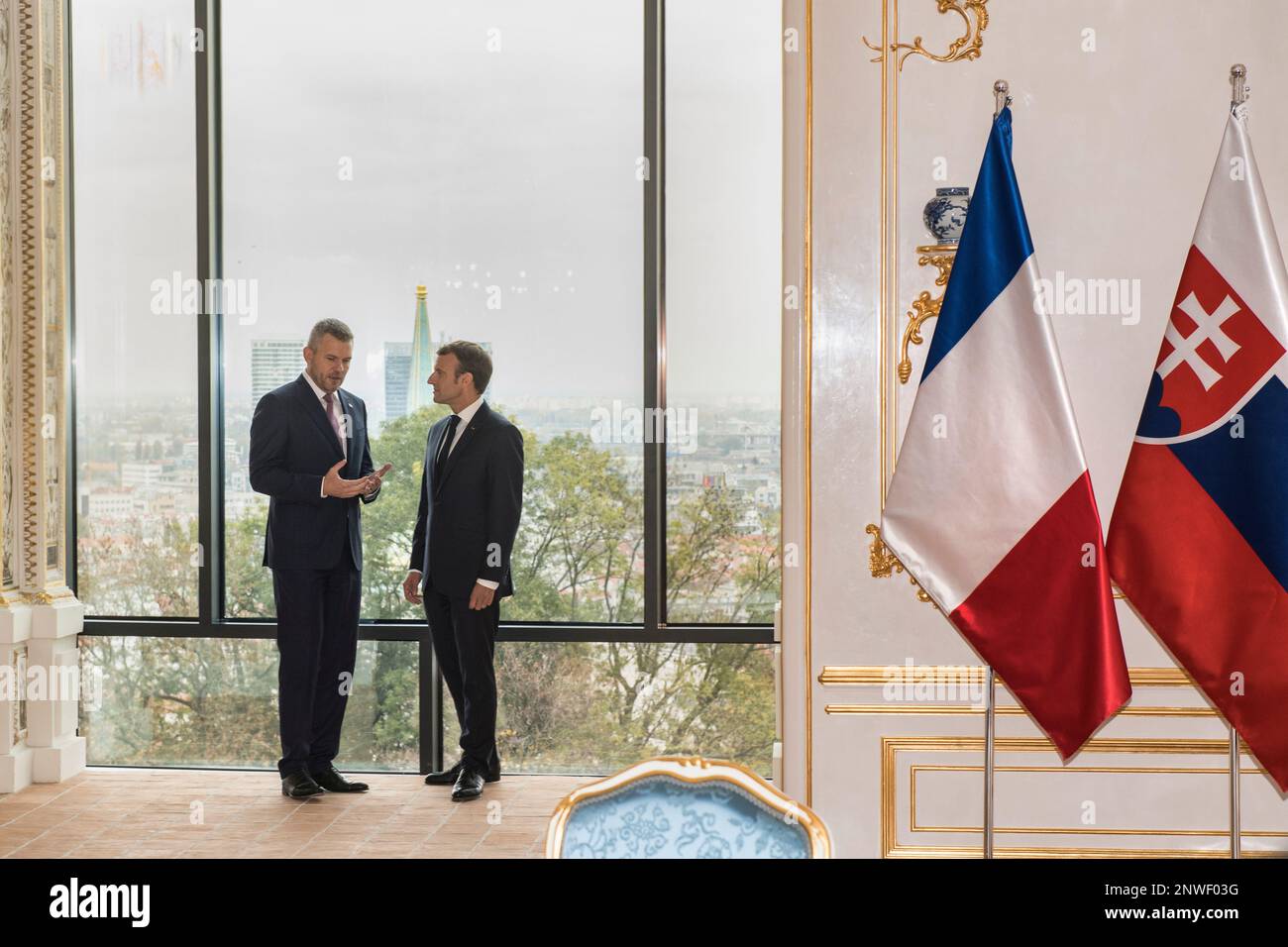 French President Emmanuel Macron Right And Slovakia s Prime Minister french-president-emmanuel-macron-right-and-slovakia-s-prime-minister