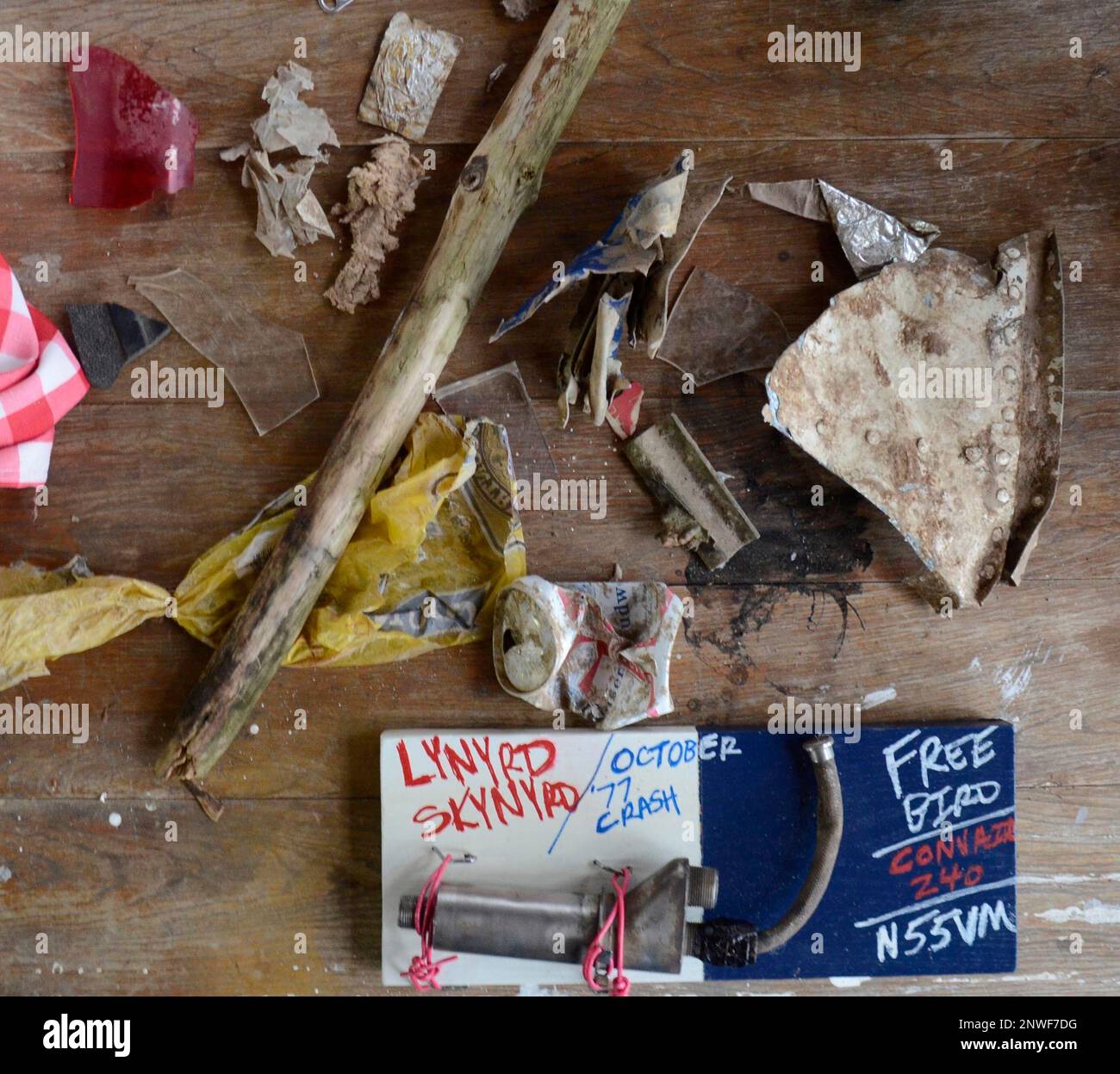 Pieces of debris and other items believed to be associated with the Oct