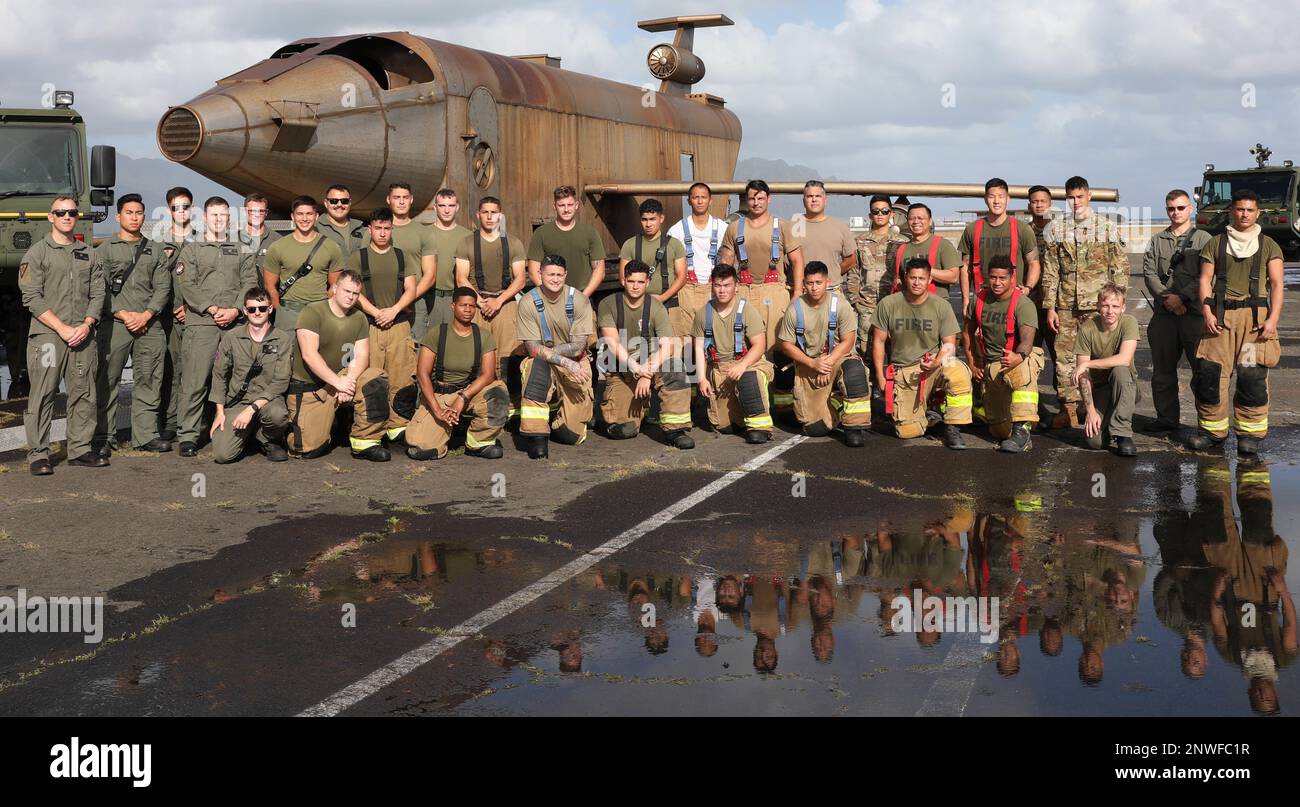 Hawaii Army National Guard(HIARNG) firefighters assigned to the 297th