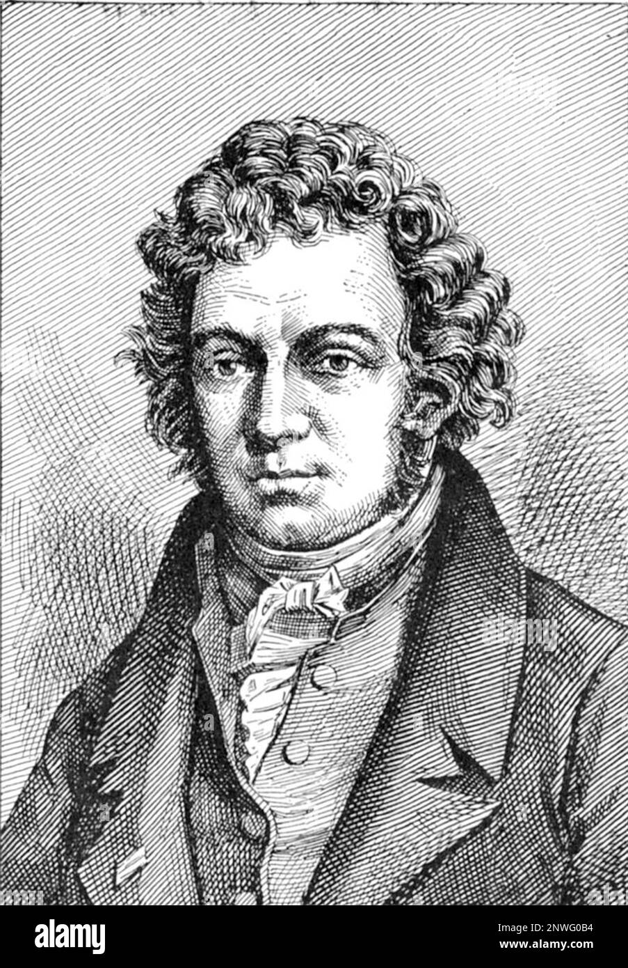 André-Marie Ampère (1775 – 1836) French physicist and mathematician Stock Photo