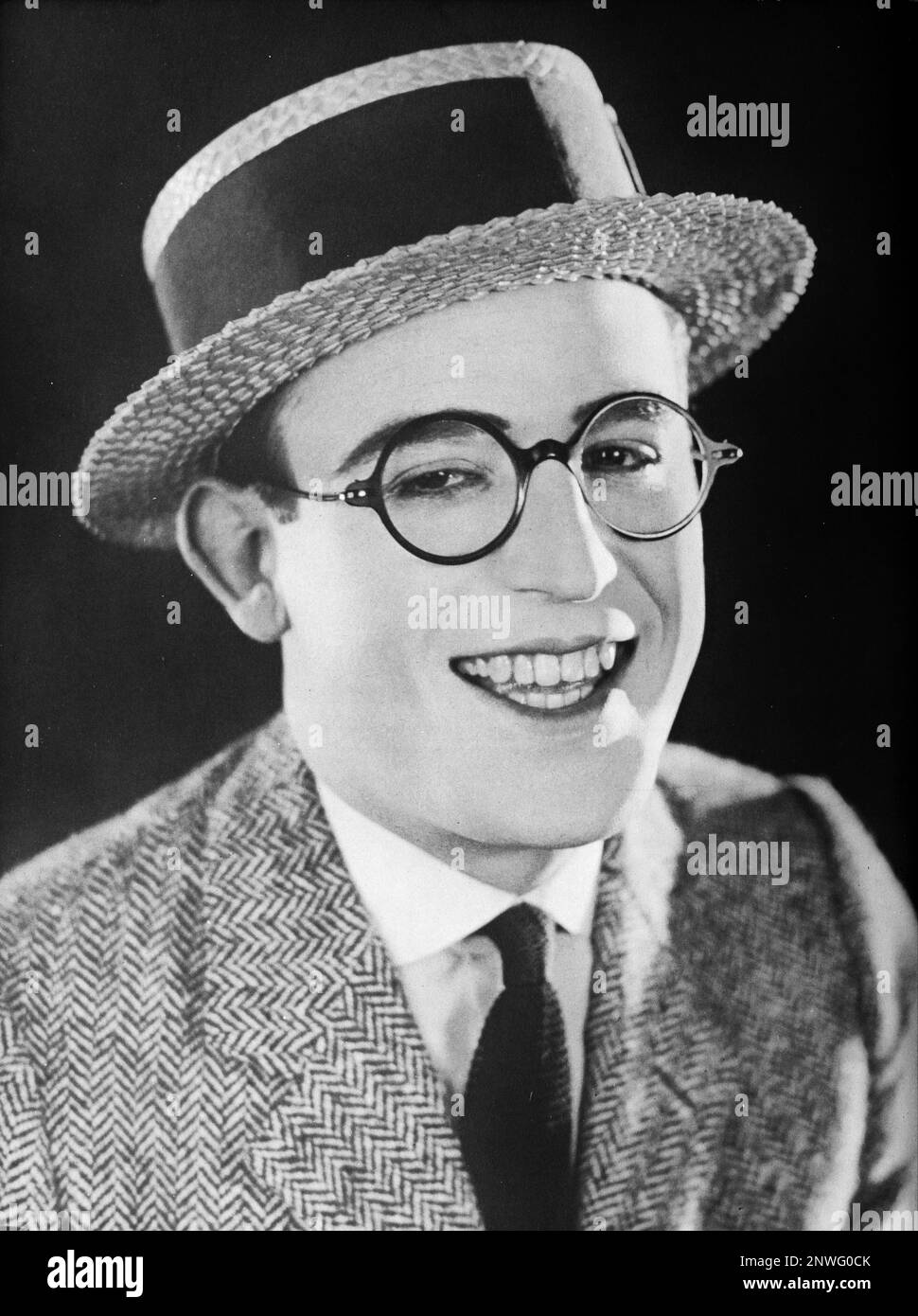 Harold Lloyd, Harold Clayton Lloyd, Sr. (1893 – 1971) American actor, comedian who appeared in many silent comedy films. Stock Photo