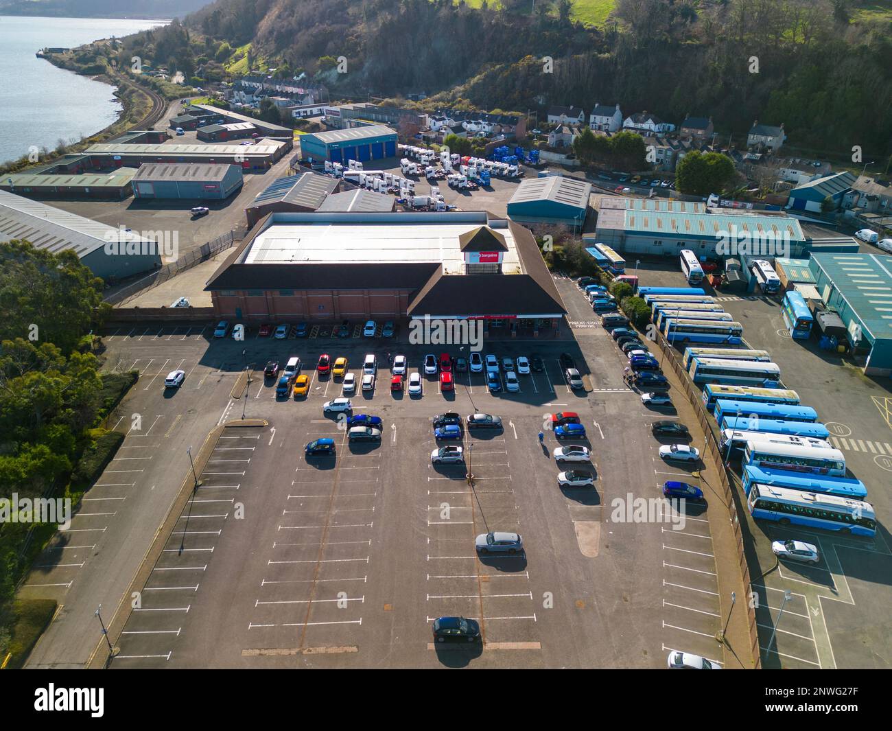 Aerial images of from various locations in and around Larne, County
