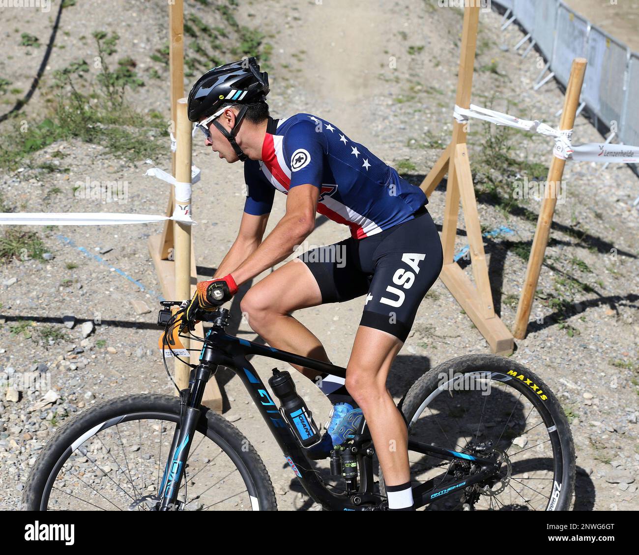 Cole Paton of Durango Colorado at the 2018 UCI Mountain Bike