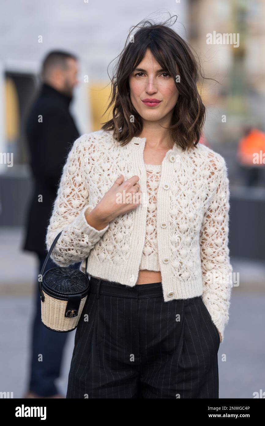 Jeanne Damas poses for photographers upon arrival at the Christian Dior ...