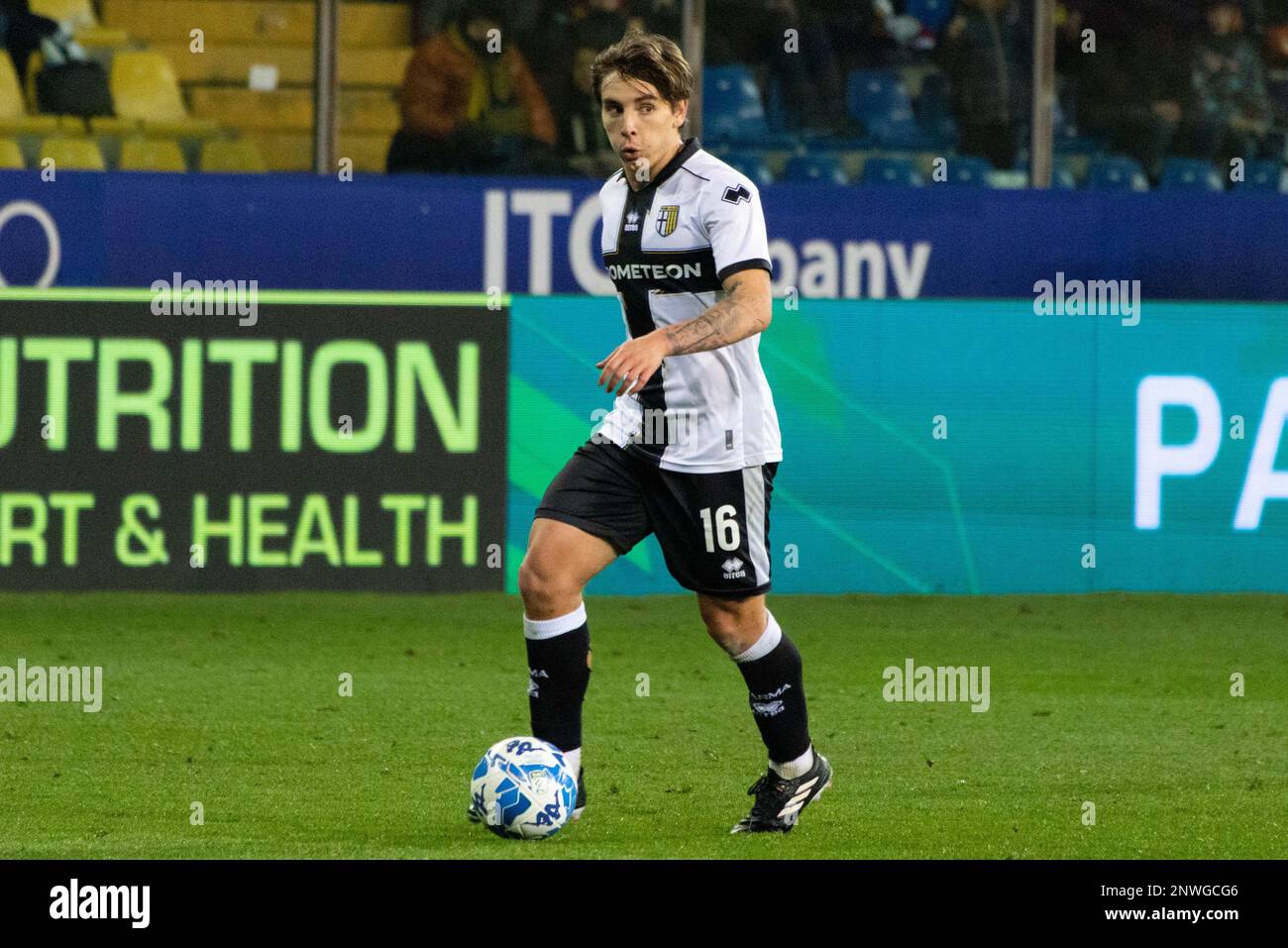 Parma, Italy. 05th Feb, 2023. Tardini Stadium, 05.02.23 Franco Damian  Vazquez (10 Parma) celebrates his goal during the Serie B match between  Parma and Genoa at Tardini Stadium in Parma, Italia Soccer (