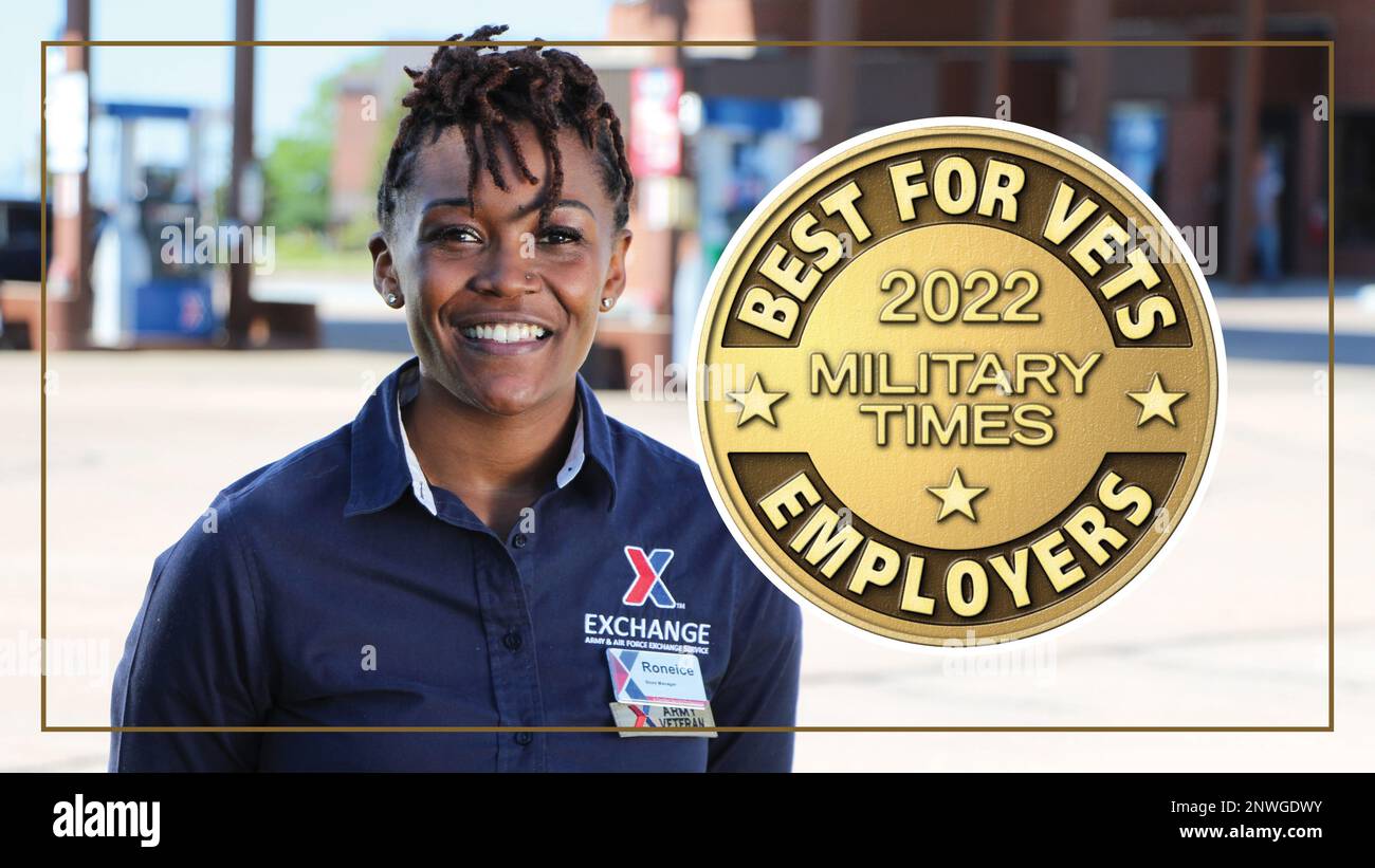 The Army & Air Force Exchange Service has once again been named a Best for Vets Employer by Military Times. This marks the ninth year in a row the Exchange has made the list. Stock Photo
