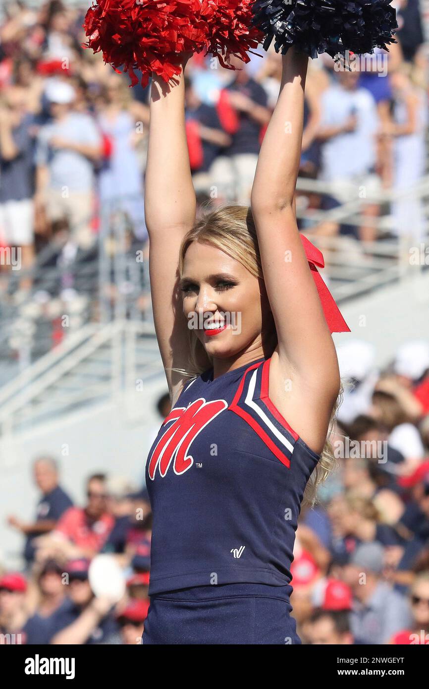 OXFORD, MS OCTOBER 06 An Ole Miss Rebel cheerleader during the game