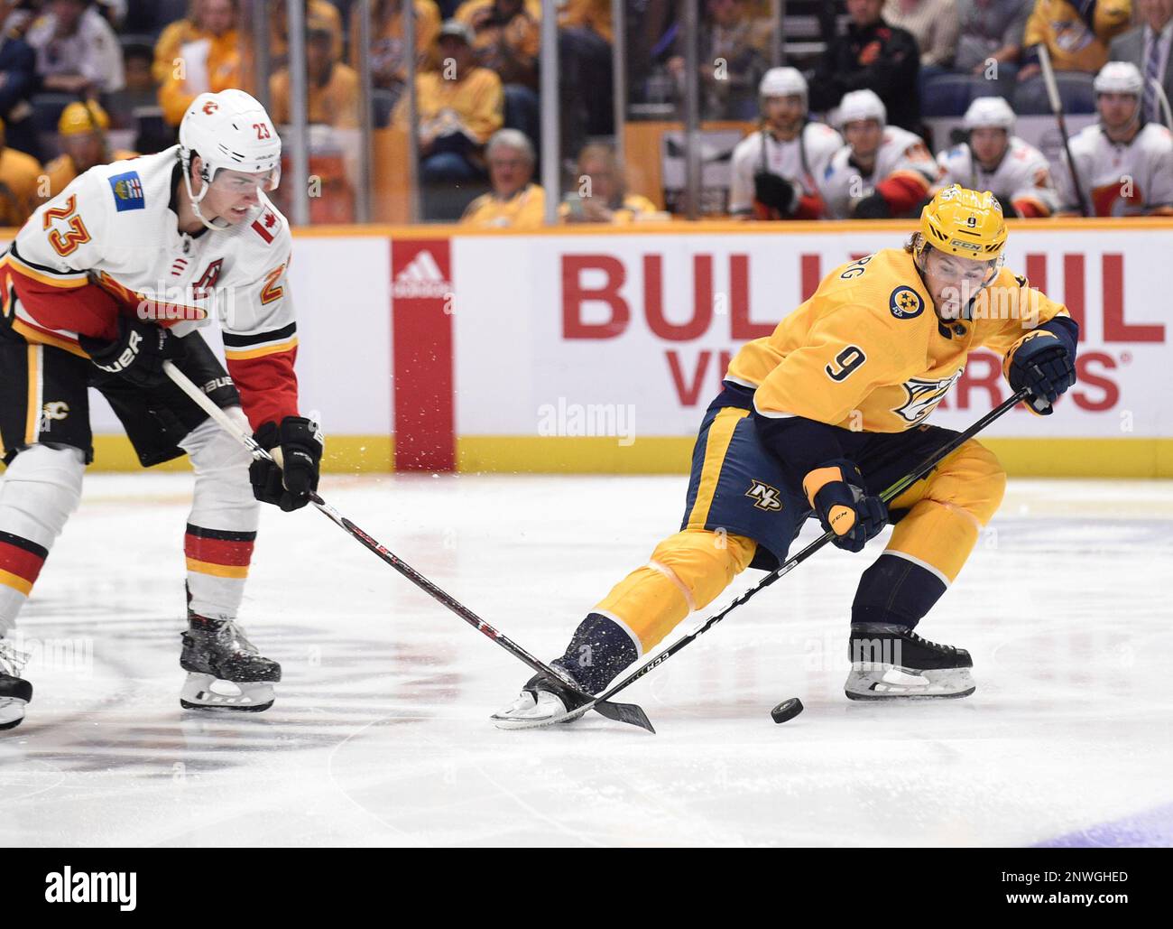 Oct 11, 2018; Nashville, TN, USA; Nashville Predators left wing