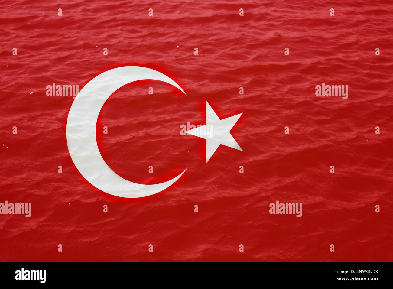Turkey Earthquake, February 6, 2023. Mournful banner. The Epicenter of the earthquake in Turkey. Pray for Turkey. A bright background of the Turkish f Stock Photo
