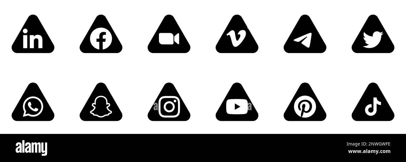 TikTok, Instagram, Youtube, Pinterest, LinkedIn, Facebook, Zoom, Vimeo