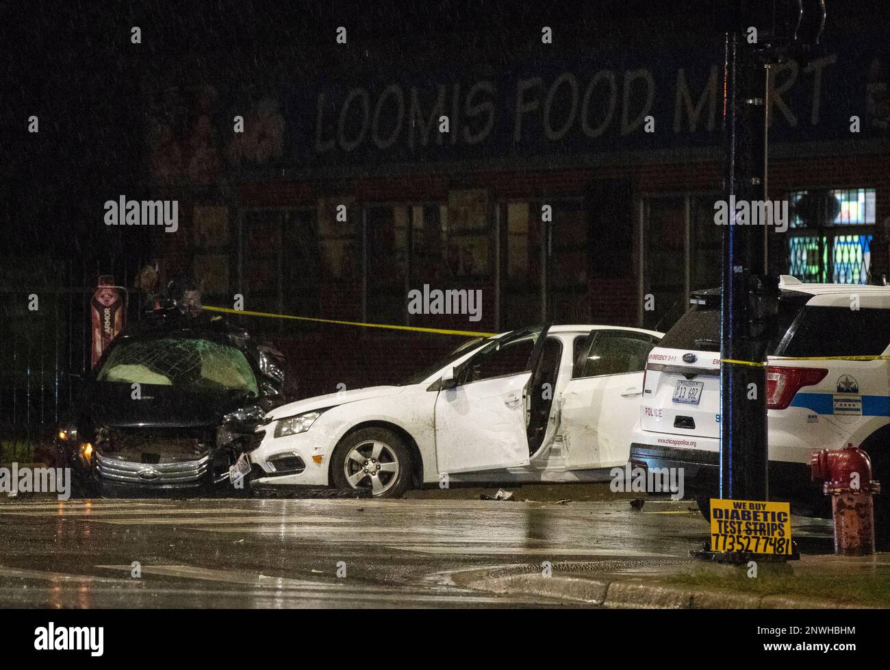 In this Monday, Oct. 1, 2018, photo, Chicago police investigate the