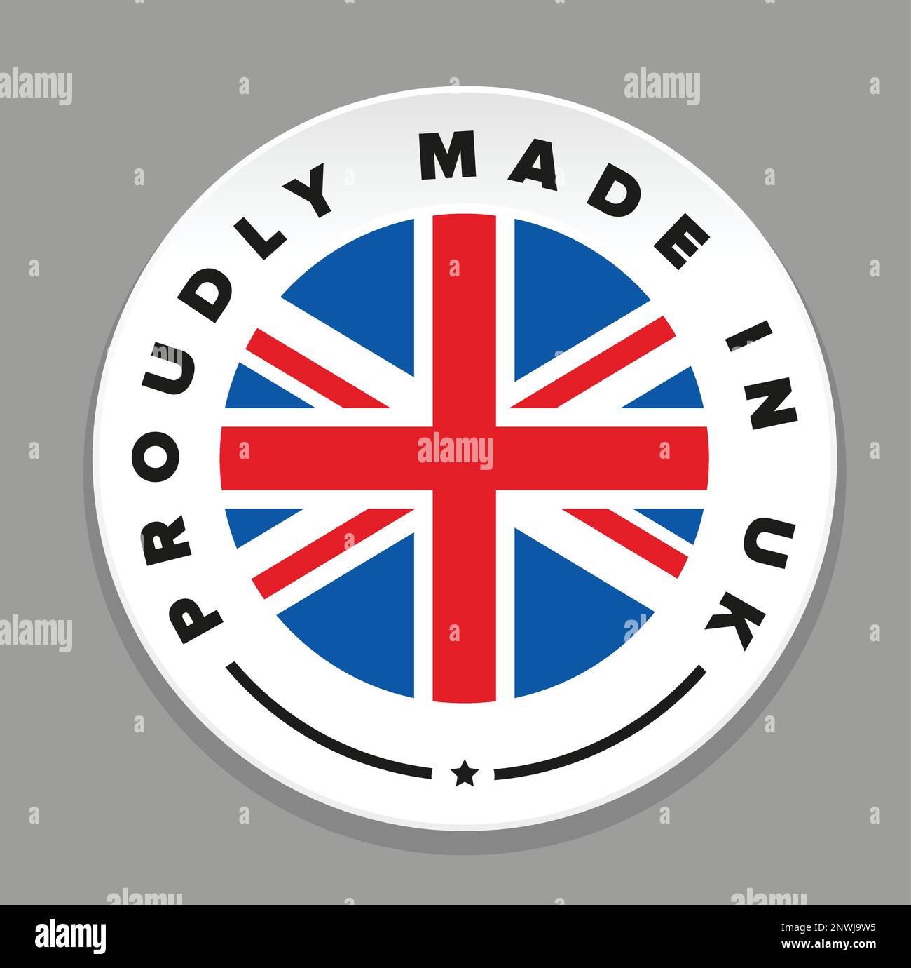 Proudly Made in UK Britain sign stamp badge Stock Vector