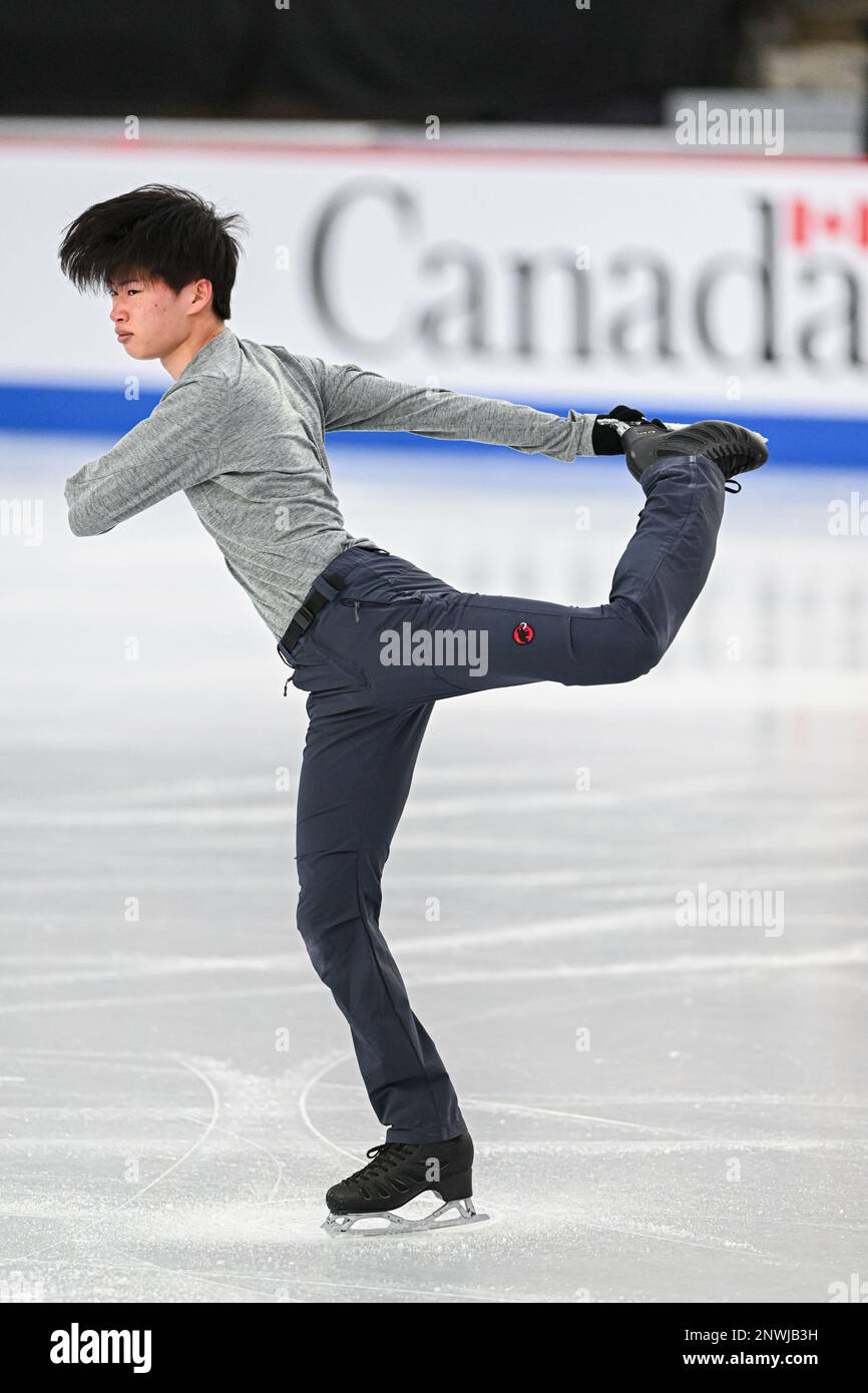 Nozomu YOSHIOKA (JPN), during Men Practice, at the ISU World Junior