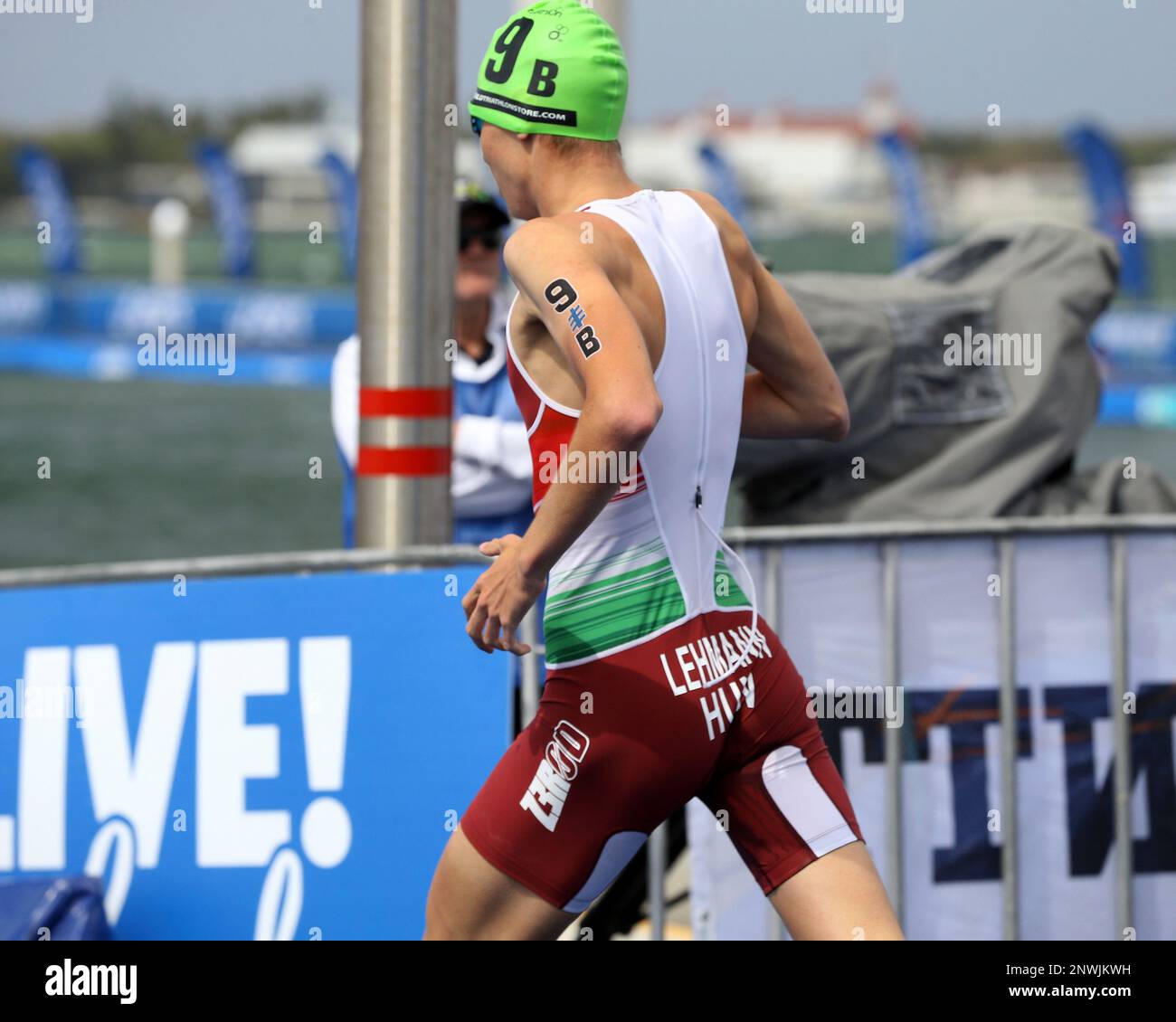 Csongor Lehmann, of Hungary, at the Mixed Team Relay Triathlon World