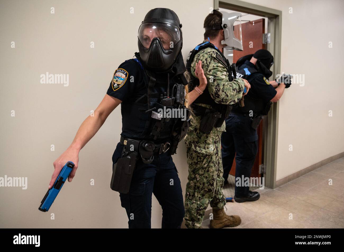 GULFPORT, Miss. (Feb. 6, 2023) Members of security forces at Naval