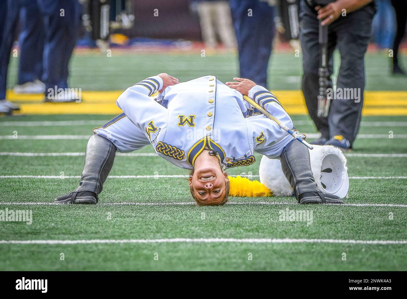 ANN ARBOR, MI SEPTEMBER 22 The Michigan Marching Band drum Major