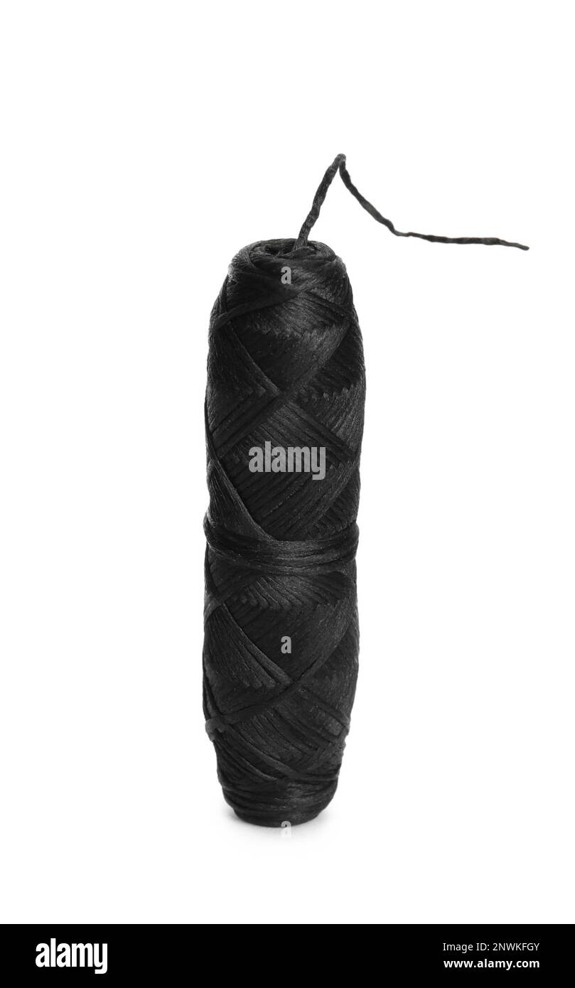 Roll of natural dental floss on white background Stock Photo Alamy