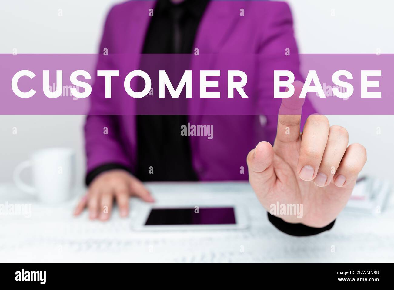 Customer Base Sign Sign displaying Customer Base, Business concept encourage customers to ...