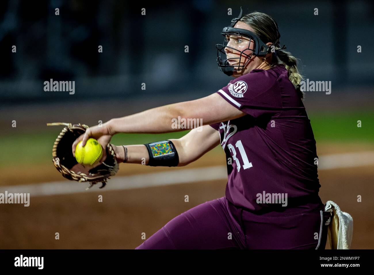 Mississippi State pitcher Grace Fagan (31) pitches against Mississippi  Valley State during an NCAA softball game on Tuesday, Feb. 28, 2023, in  Starkville, Miss. (AP Photo/Vasha Hunt Stock Photo - Alamy