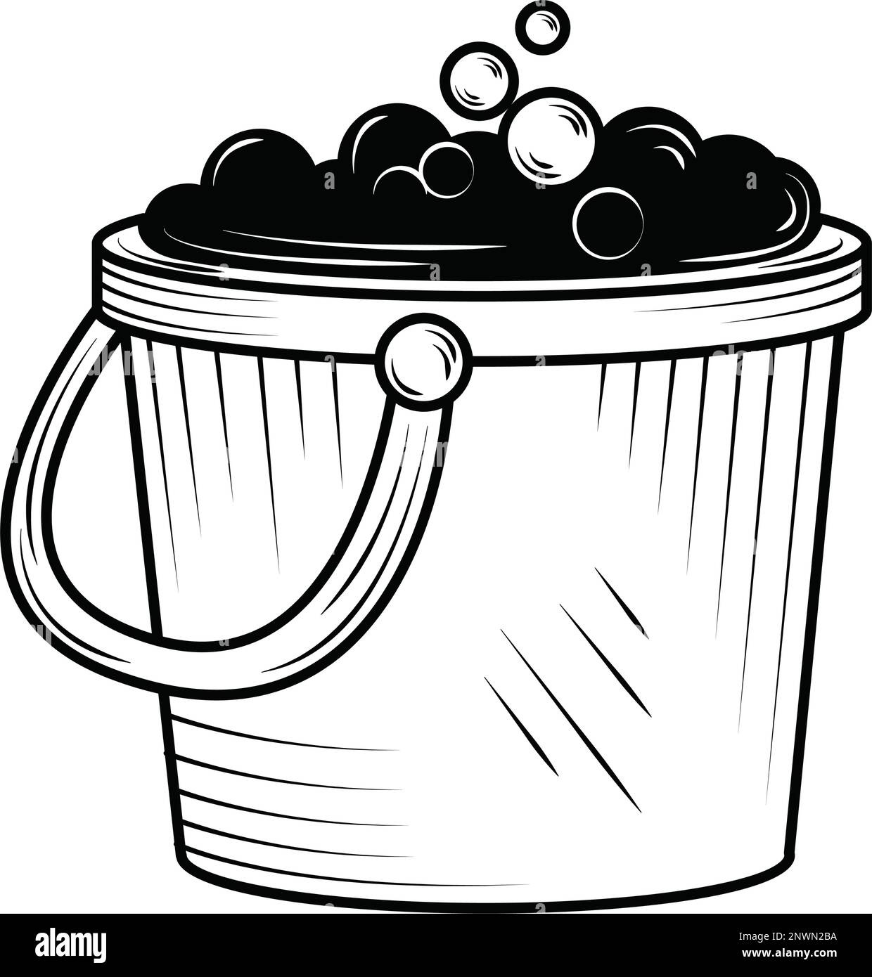 cleaning bucket with bubbles Stock Vector Image & Art Alamy