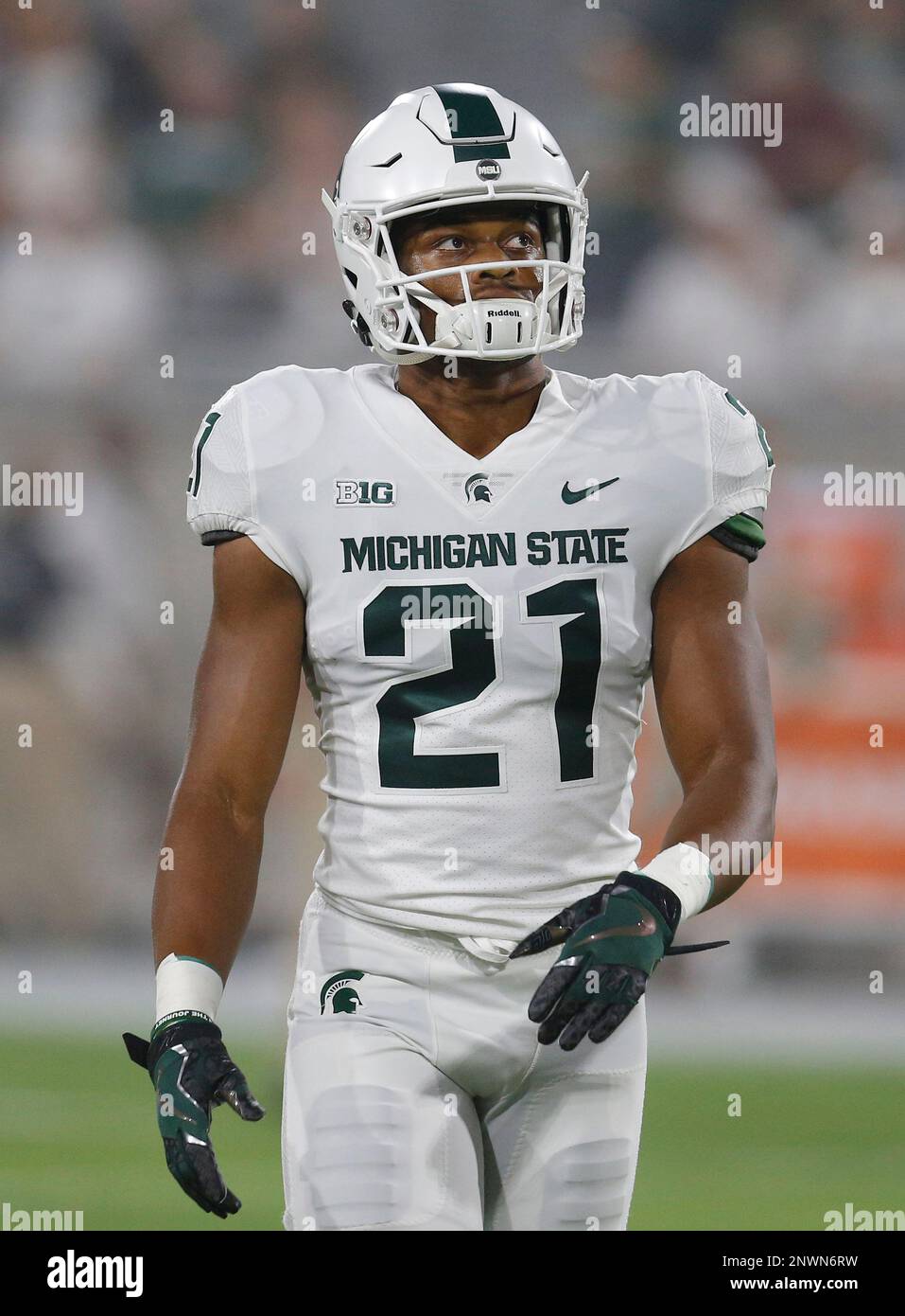 Michigan State wide receiver Cam Chambers (21) in the first half during an  NCAA football game against Arizona State, Saturday, Sept 8, 2018, in Tempe,  Ariz. (AP Photo/Rick Scuteri Stock Photo - Alamy