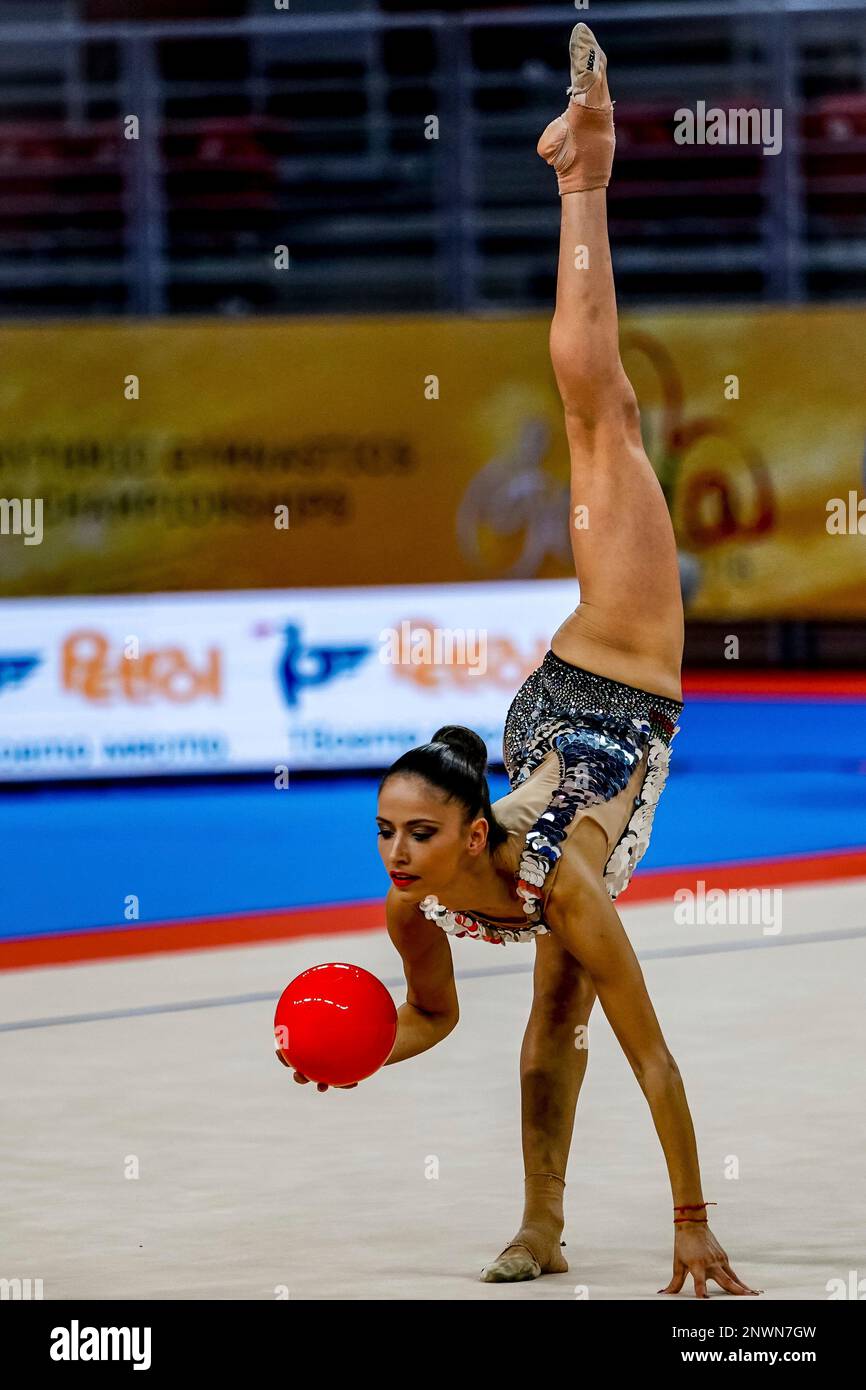 September 11, 2018 Neviana Vladinova of Bulgaria during Rhythmic Gymnastics World Championships at the Arena Armeec in Sofia at the 36th FIG Rhythmic Gymnastics World Championships