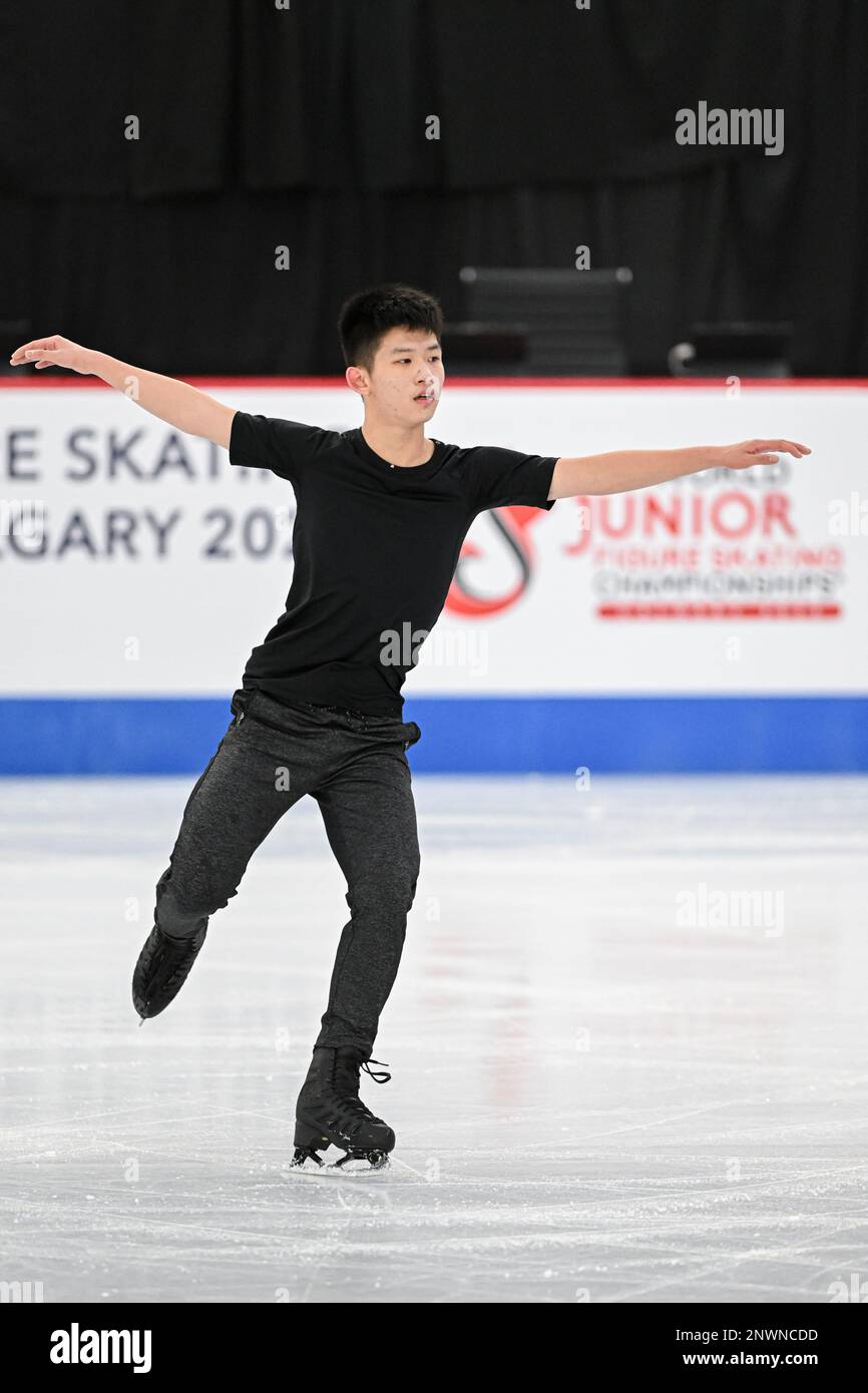 YuHsiang LI (TPE), during Men Practice, at the ISU World Junior Figure
