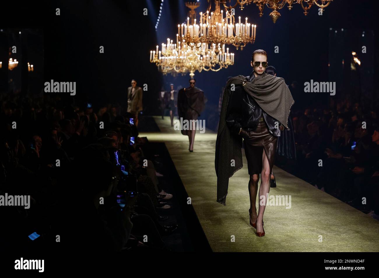 Paris, Frankreich. 28th Feb, 2023. SAINT LAURENT FallWinter 20232024