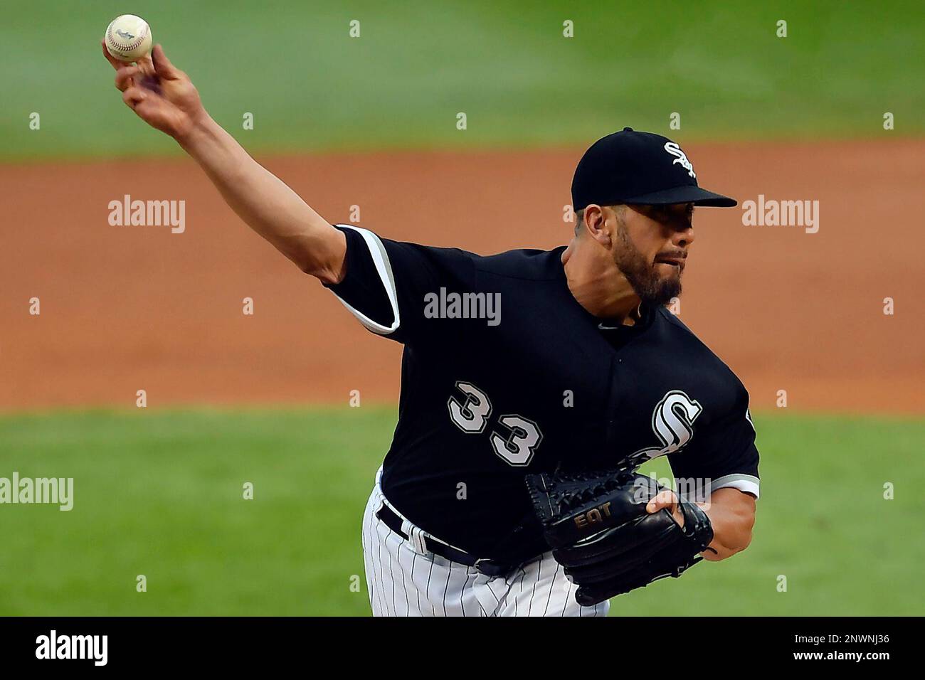 James Shields of the Chicago White Sox delivers the ball against