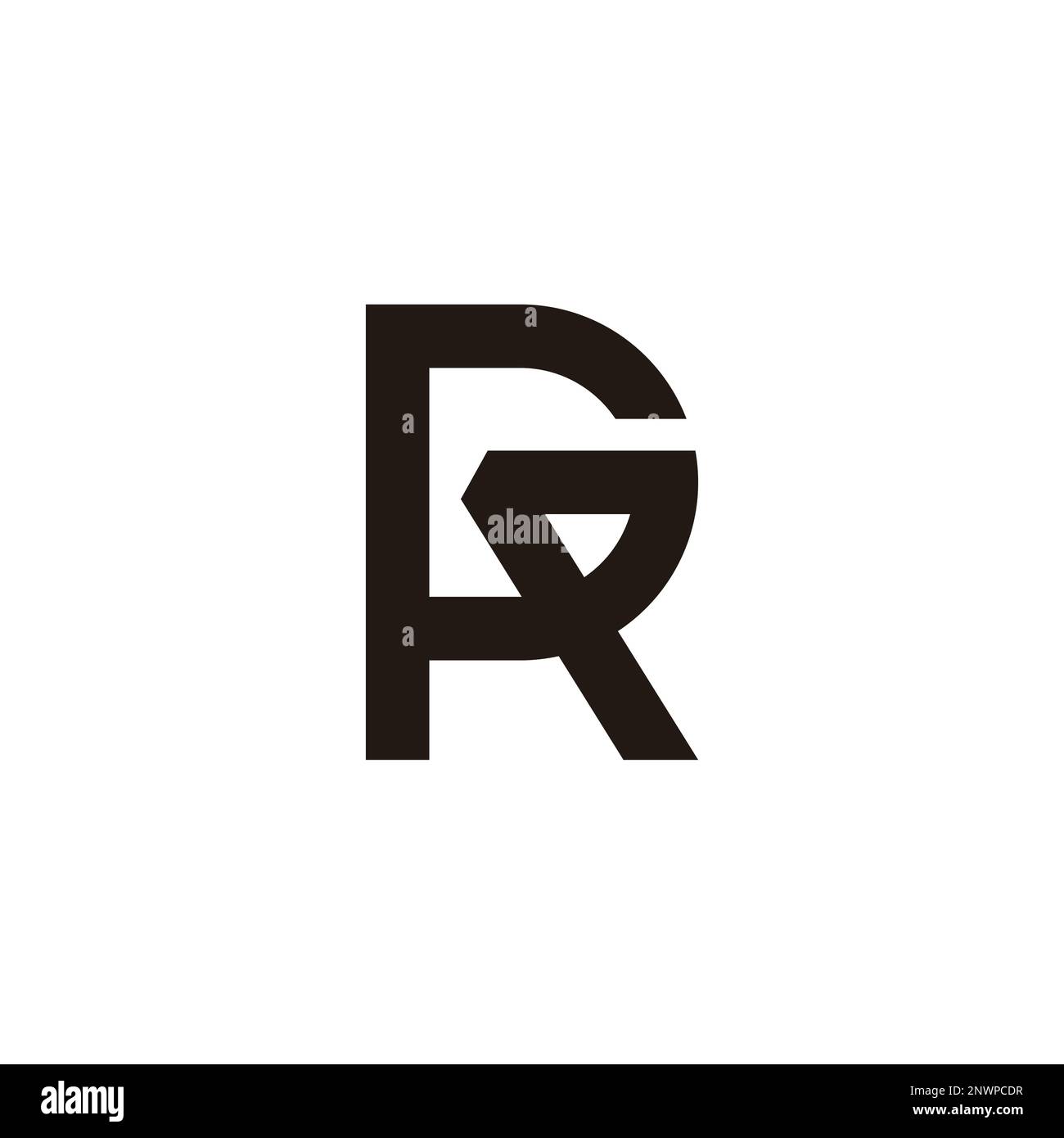 letter gr simple geometric line logo vector Stock Vector Image & Art ...