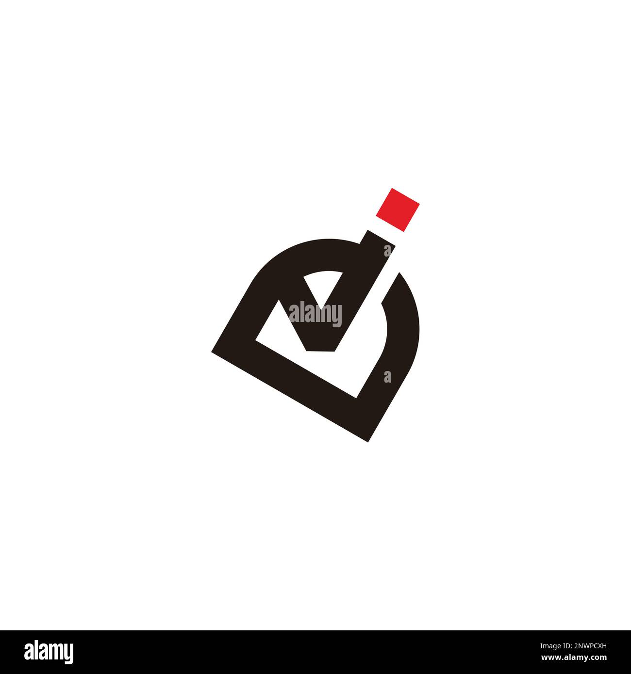 letter jd colorful check mark logo vector Stock Vector