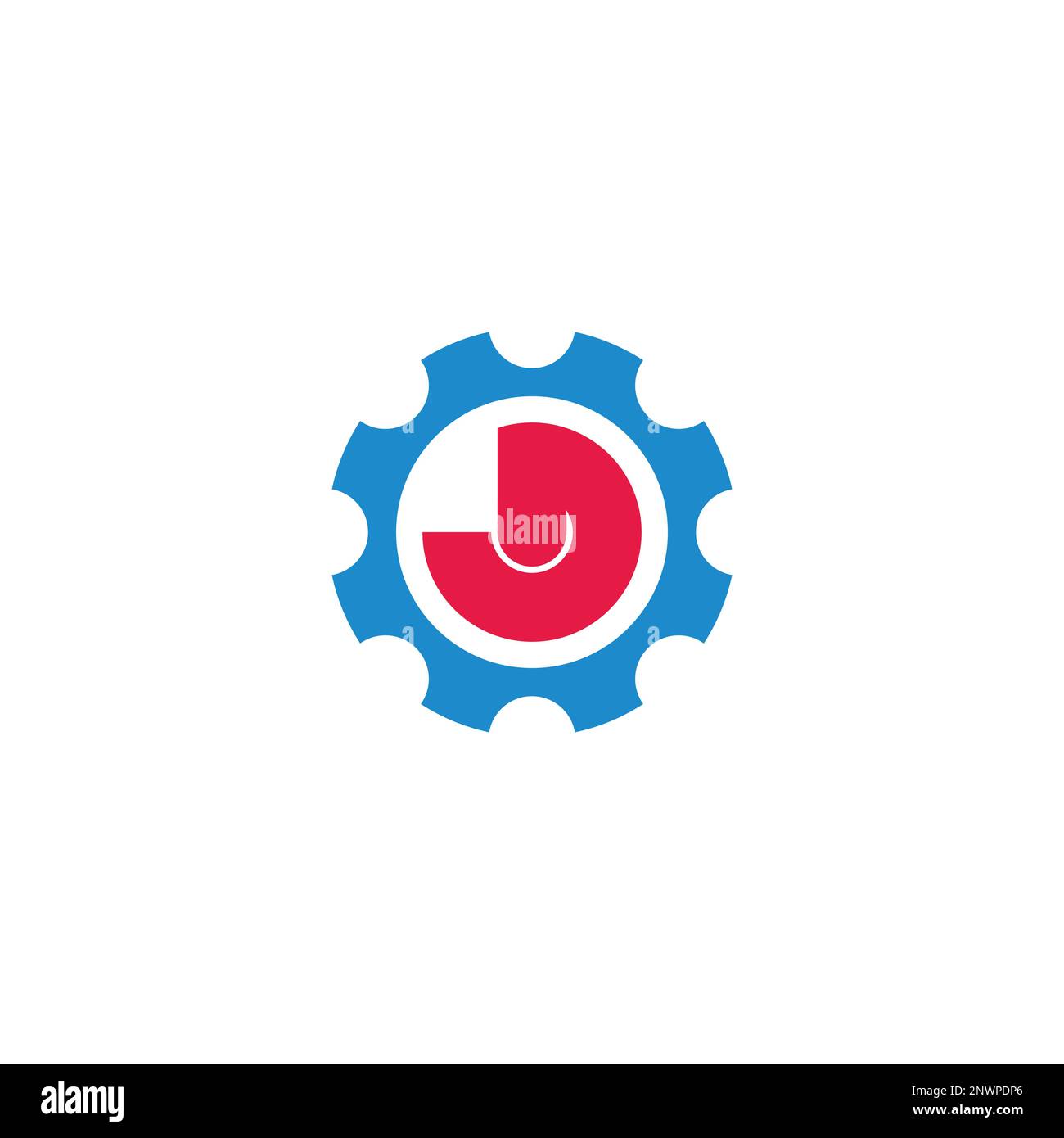 letter j cog gear cute simple logo vector Stock Vector Image & Art - Alamy