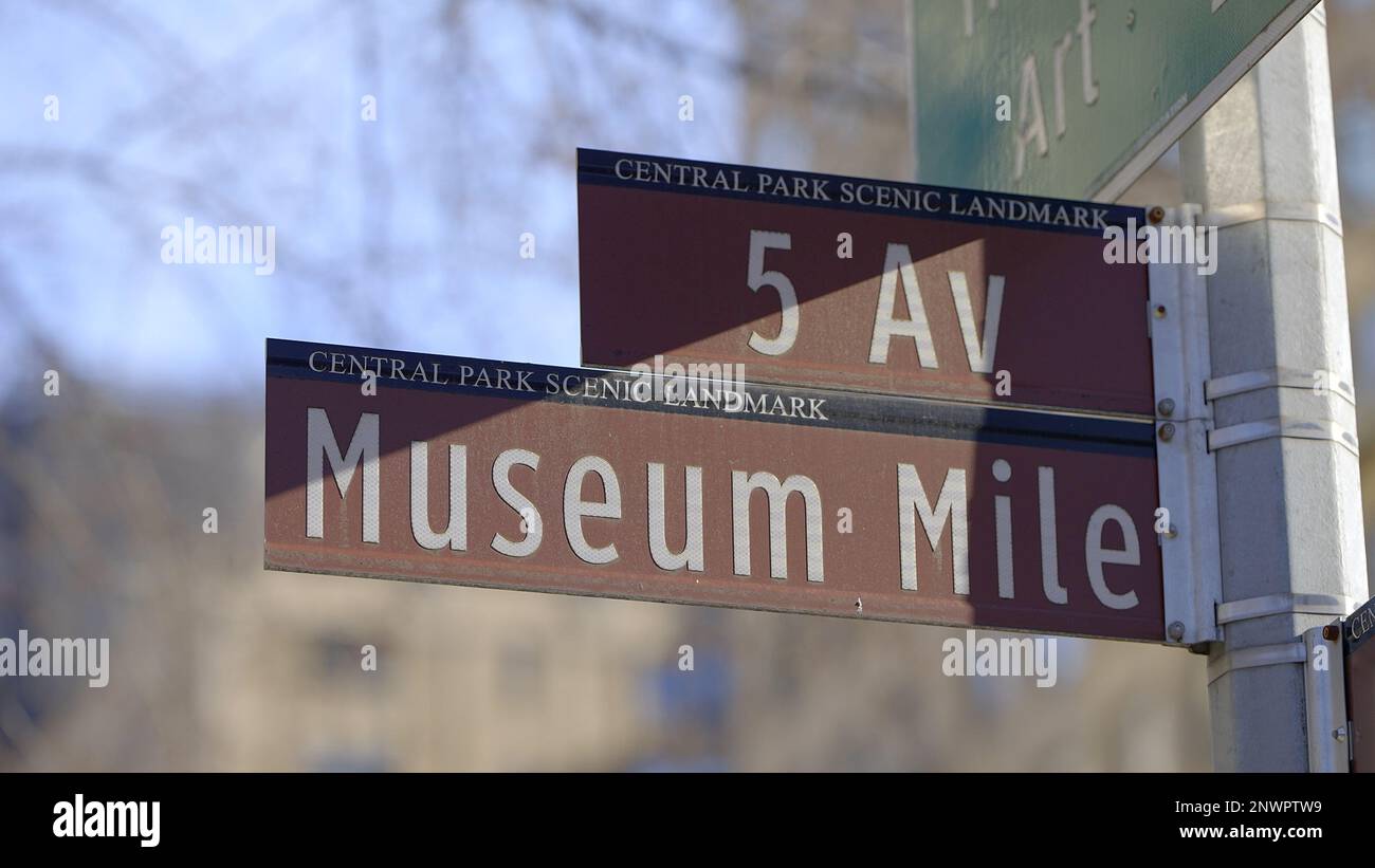 5th Avenue Museum Mile in New York street photography Stock Photo Alamy
