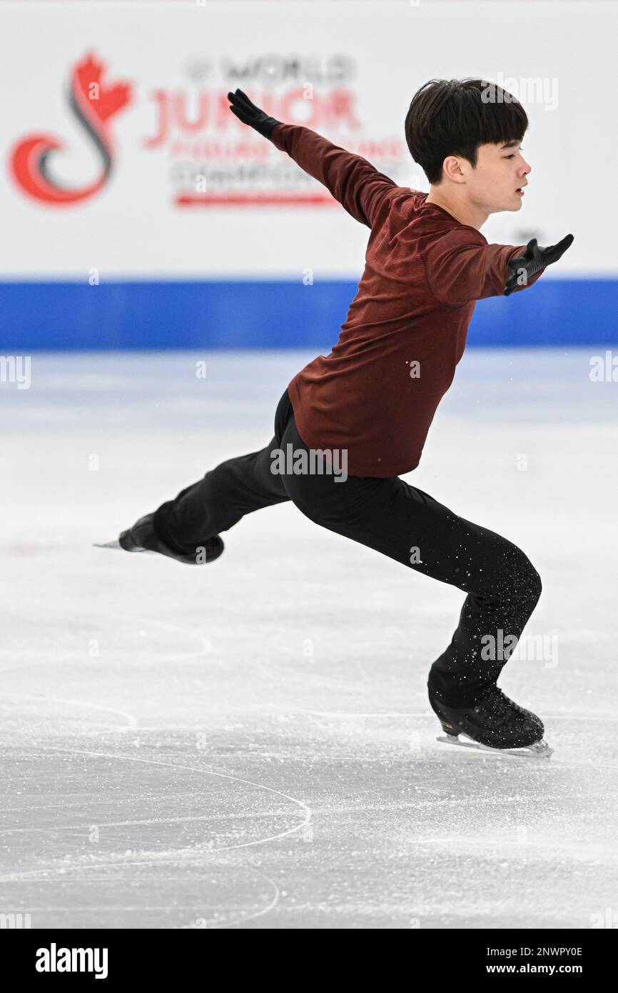 Yudong CHEN (CHN), during Men Practice, at the ISU World Junior Figure