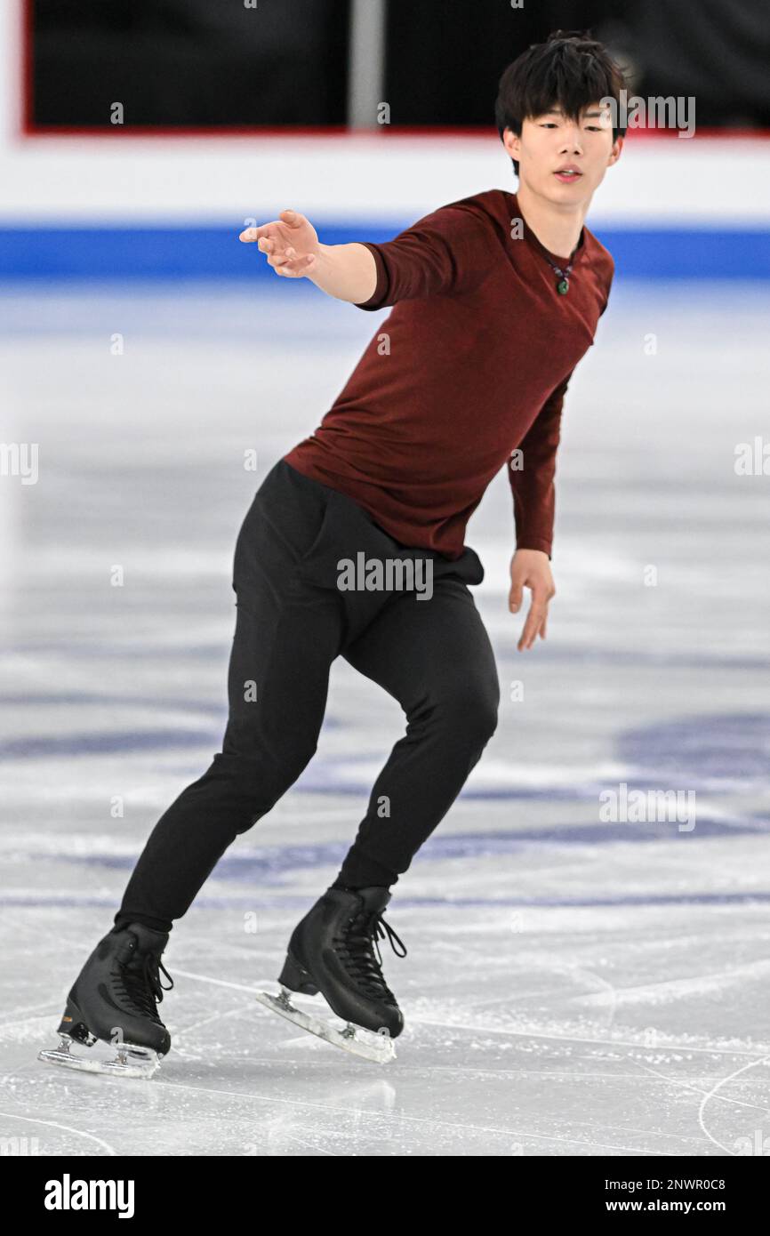 Yudong CHEN (CHN), during Men Practice, at the ISU World Junior Figure